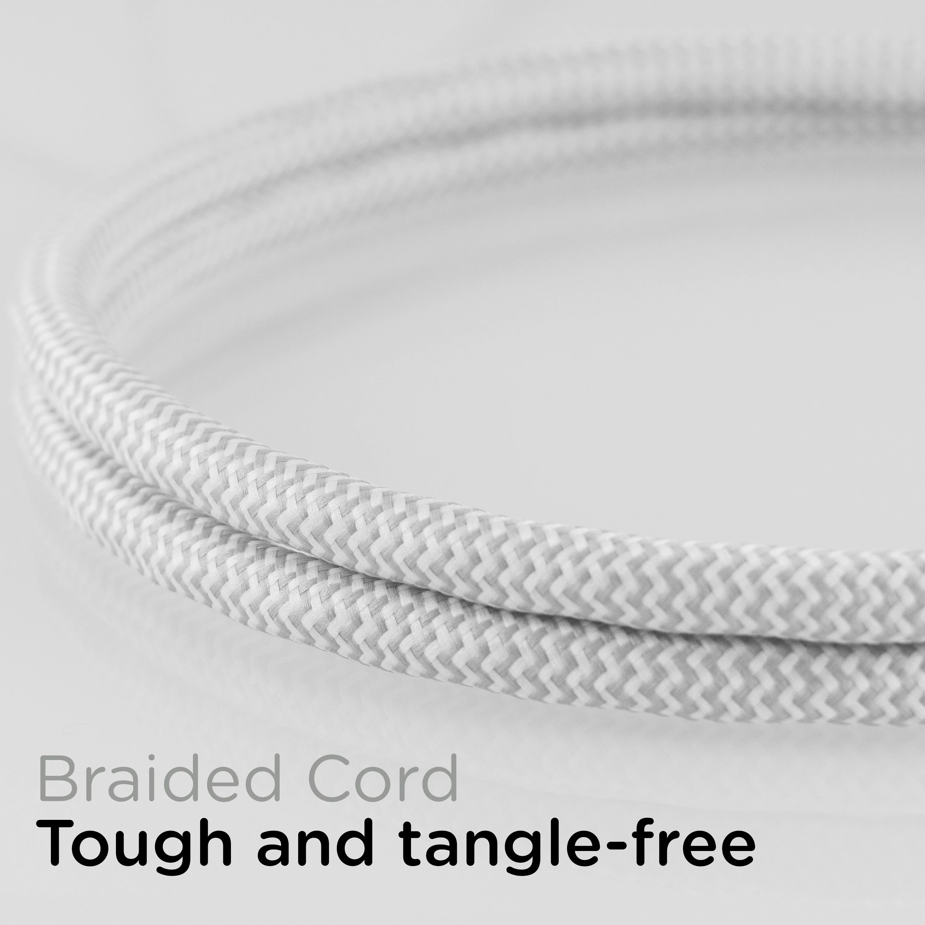 Cordinate 10ft. 3-Outlet Extension Cord, Gray/White - Image 4