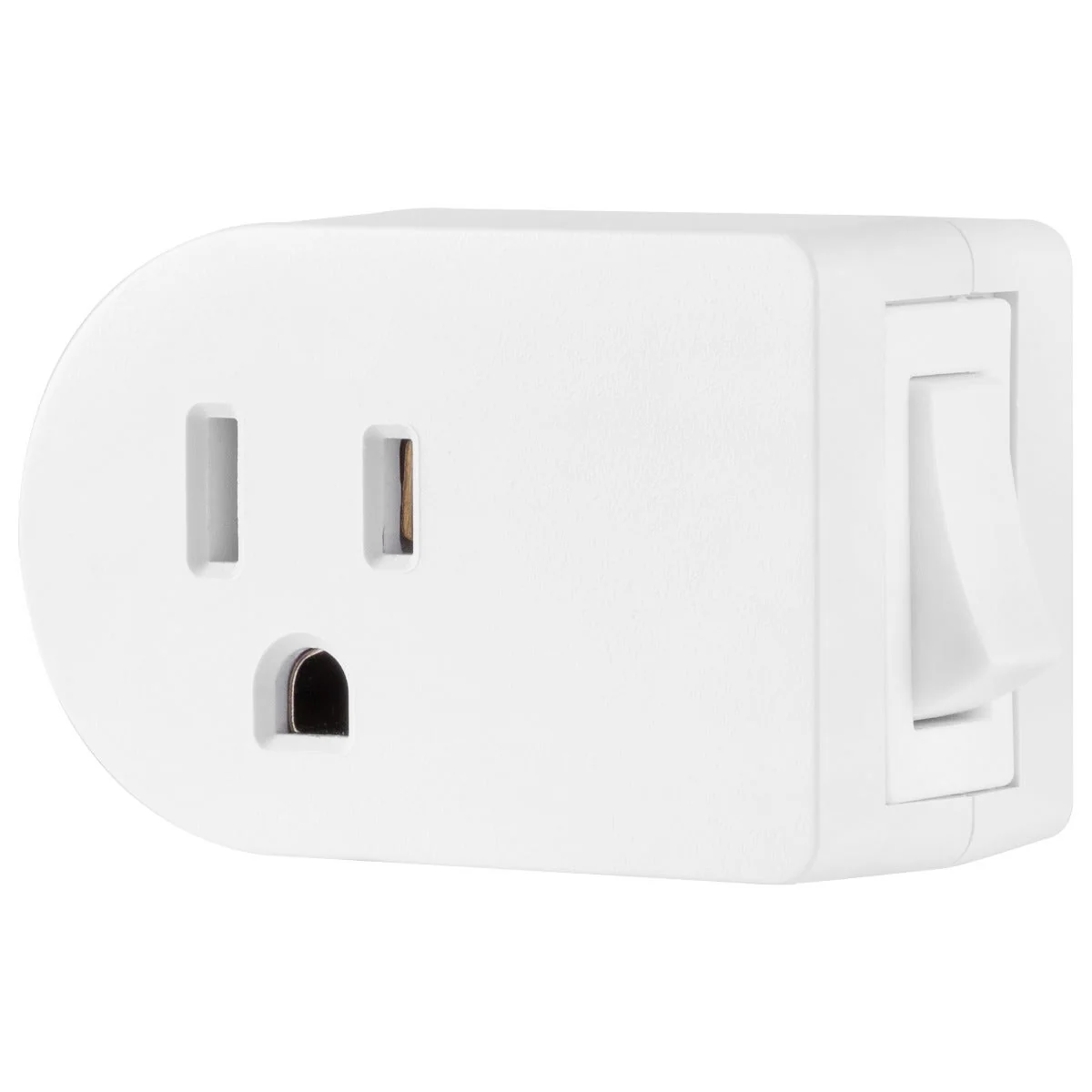Cordinate Grounded 1-Outlet Power Switch, White - Image 2