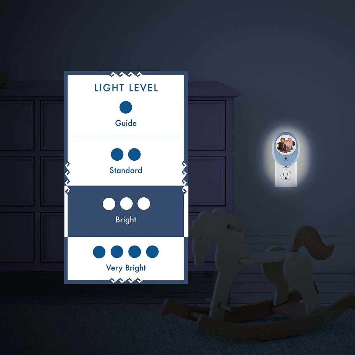 Disney Frozen II Motion-Sensing Light Sensing LED Night Light, Blue - Image 4
