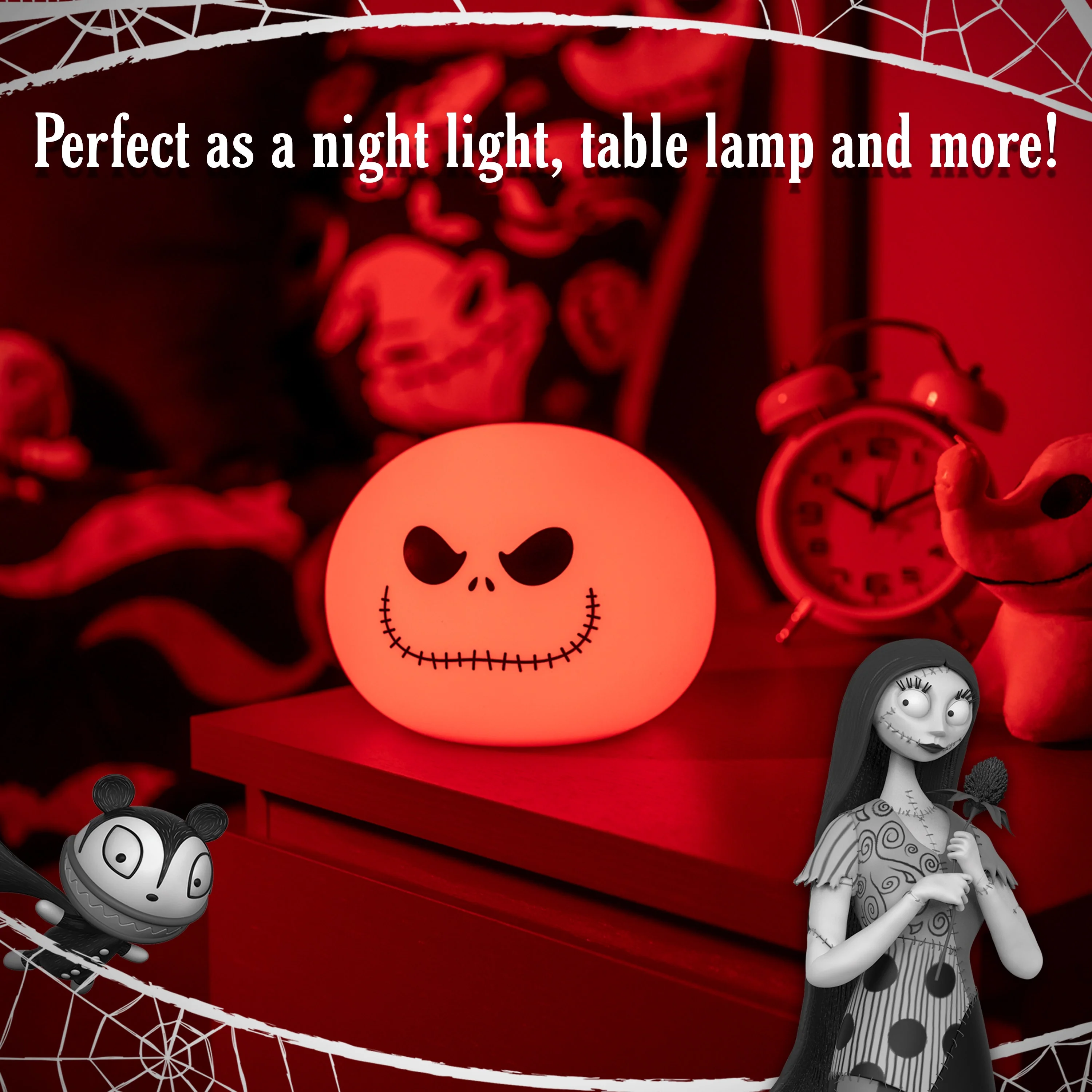 Disney Jack Skellington Color-Changing Tabletop LED Night Light, White - Image 7