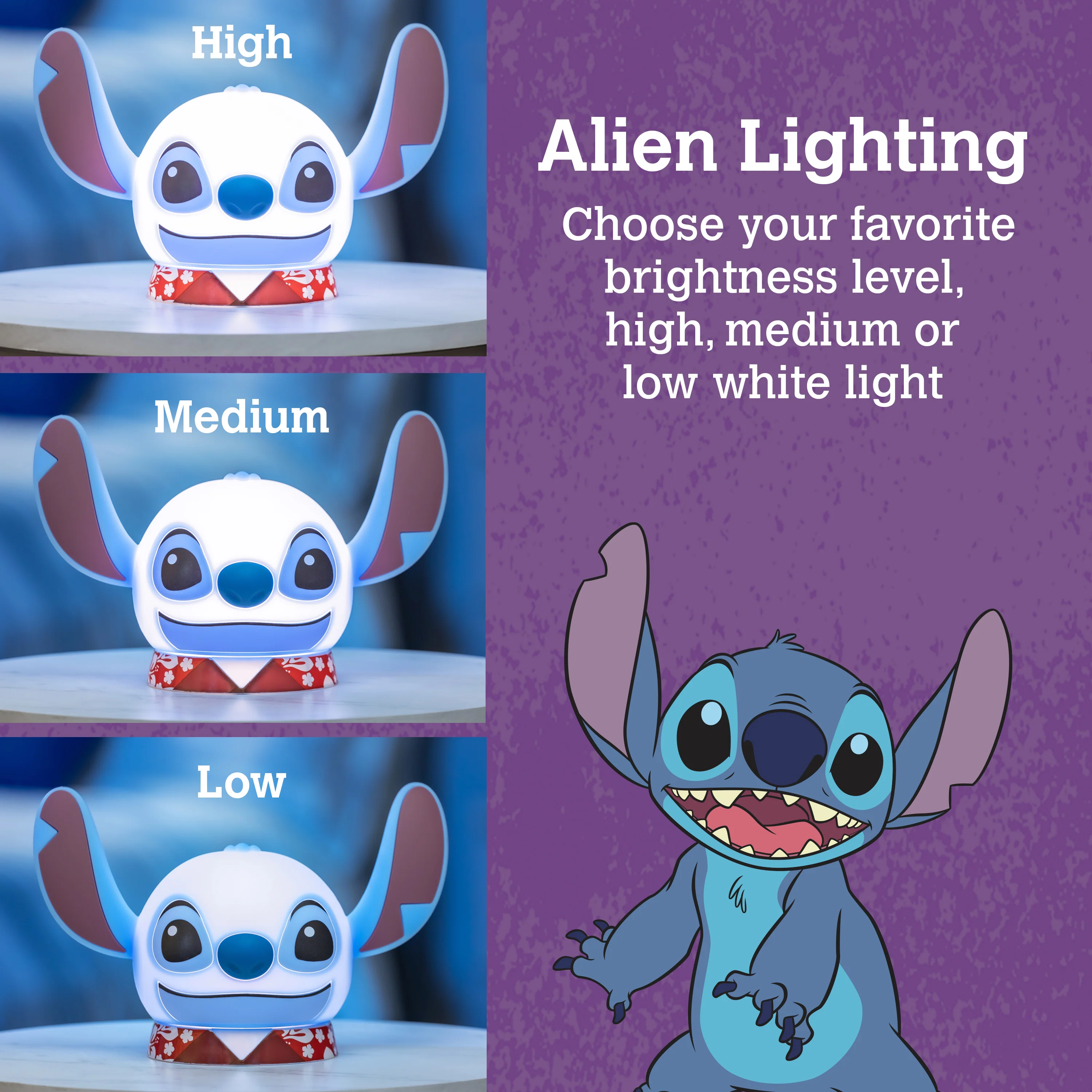 Disney Lilo and Stitch Squish'ems Dimmable Tabletop LED Night Light - Image 5