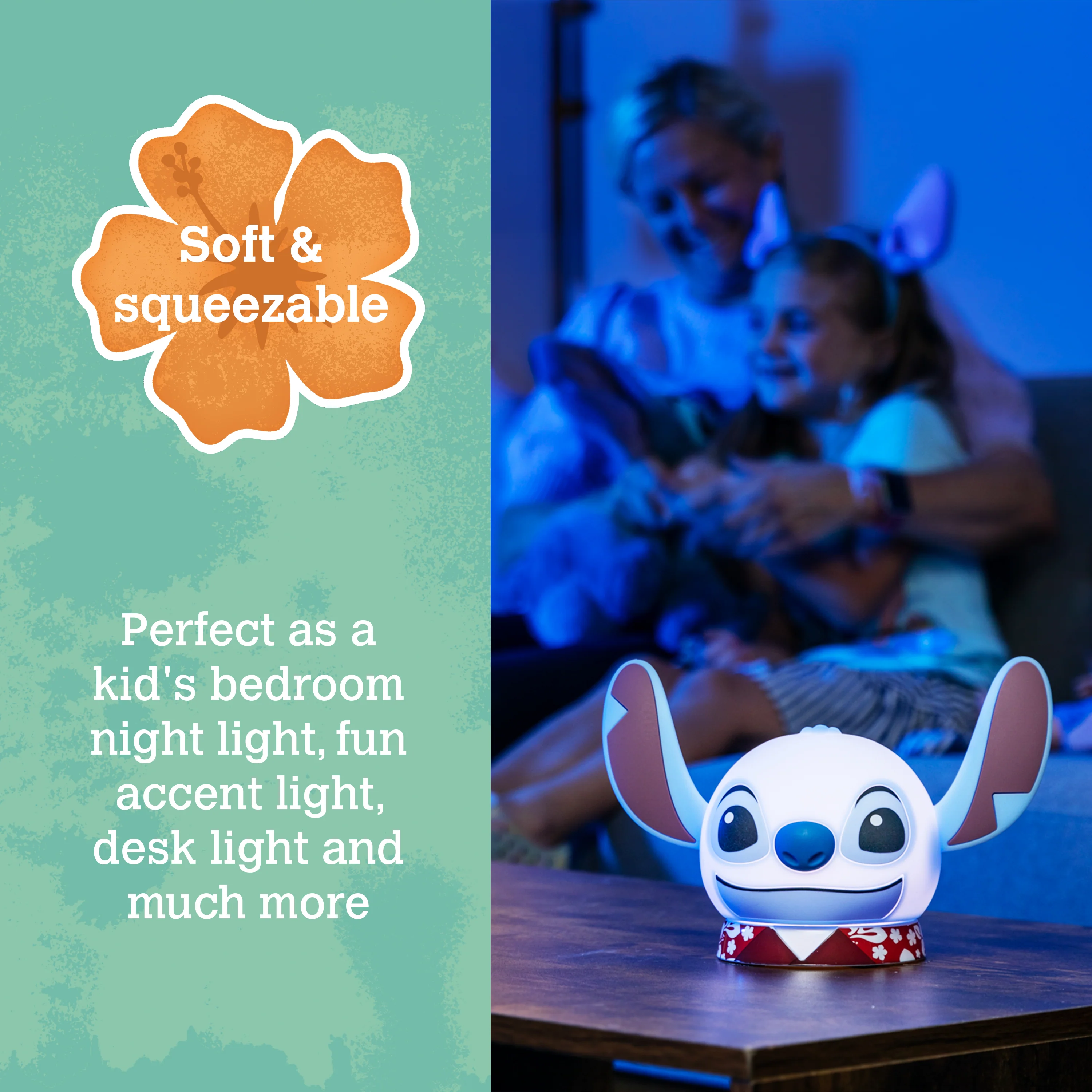Disney Lilo and Stitch Squish'ems Dimmable Tabletop LED Night Light - Image 6