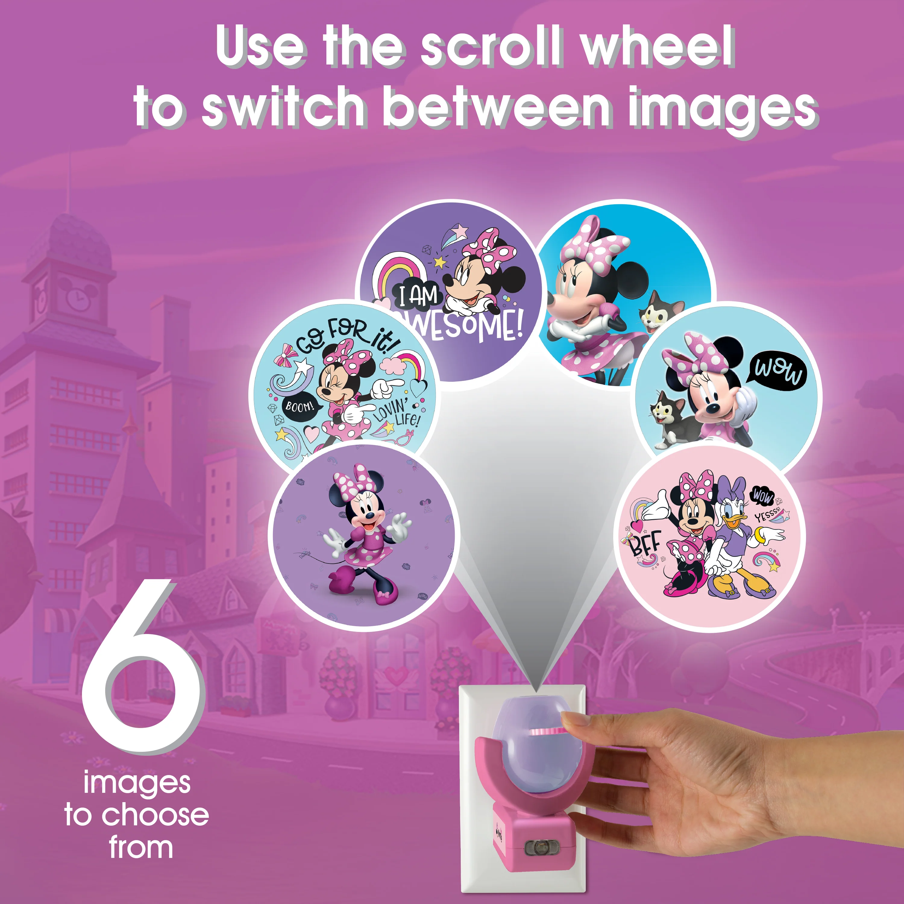 Disney Projectables Disney Minnie Mouse LED Kids Night Light - Image 3