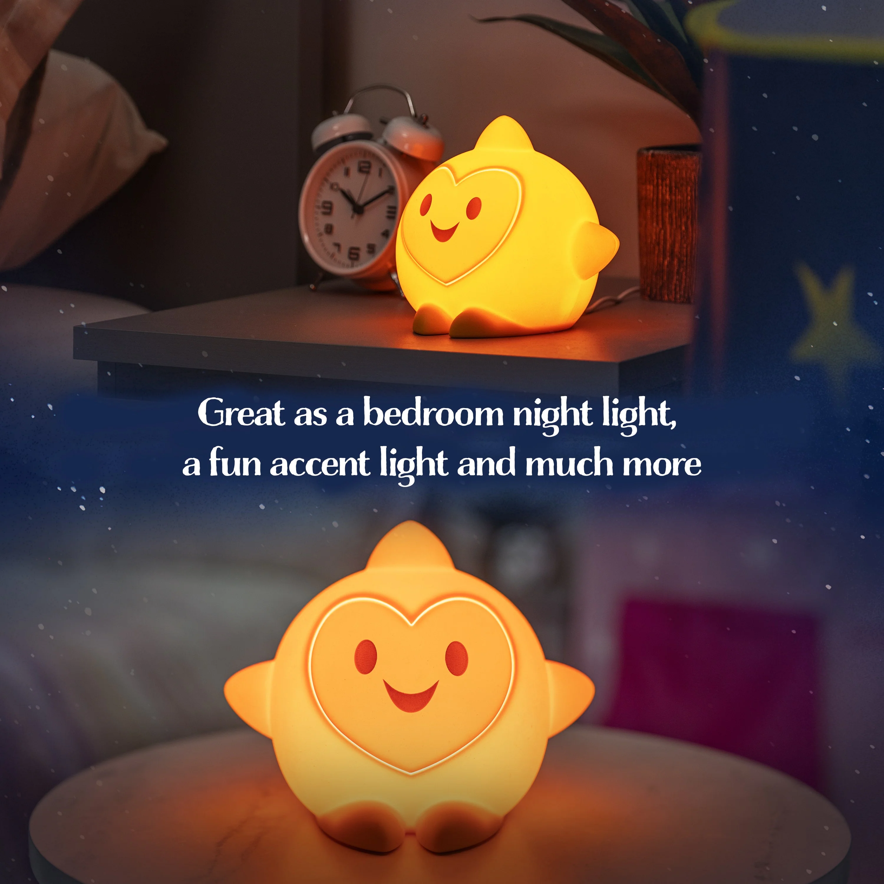 Disney WISH Star Squishy Dimmable Tabletop LED Night Light, Yellow - Image 5