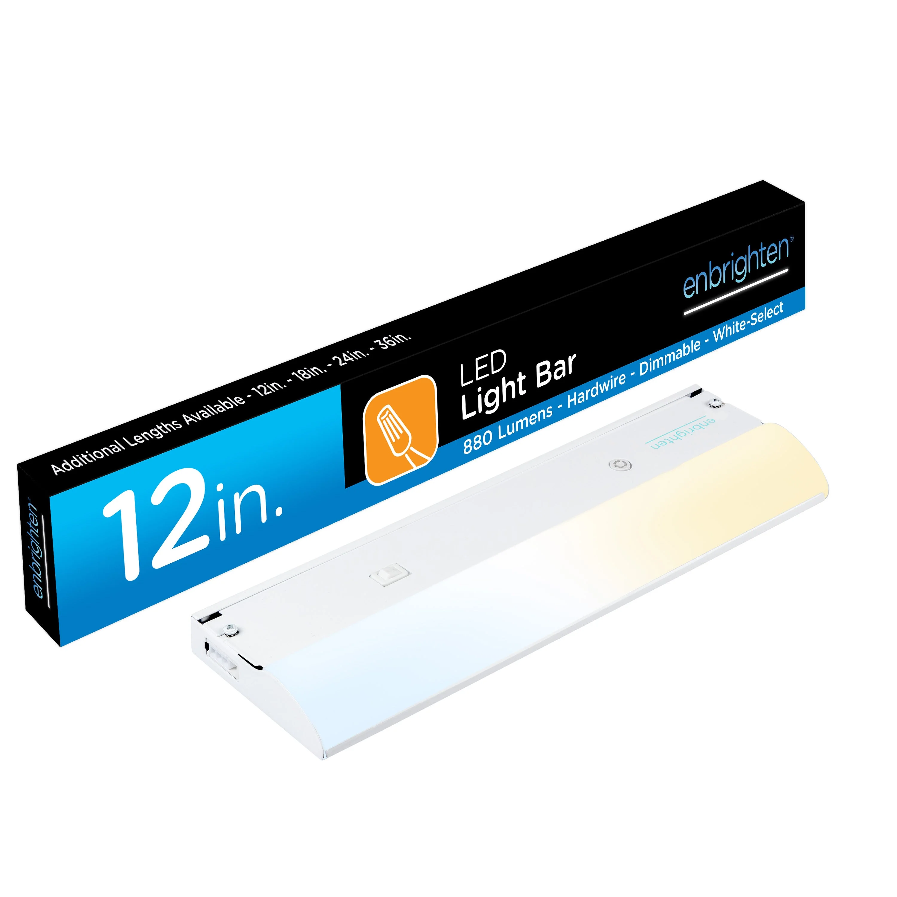 Enbrighten 12in. Direct Wire LED Light Bar, White - Image 2