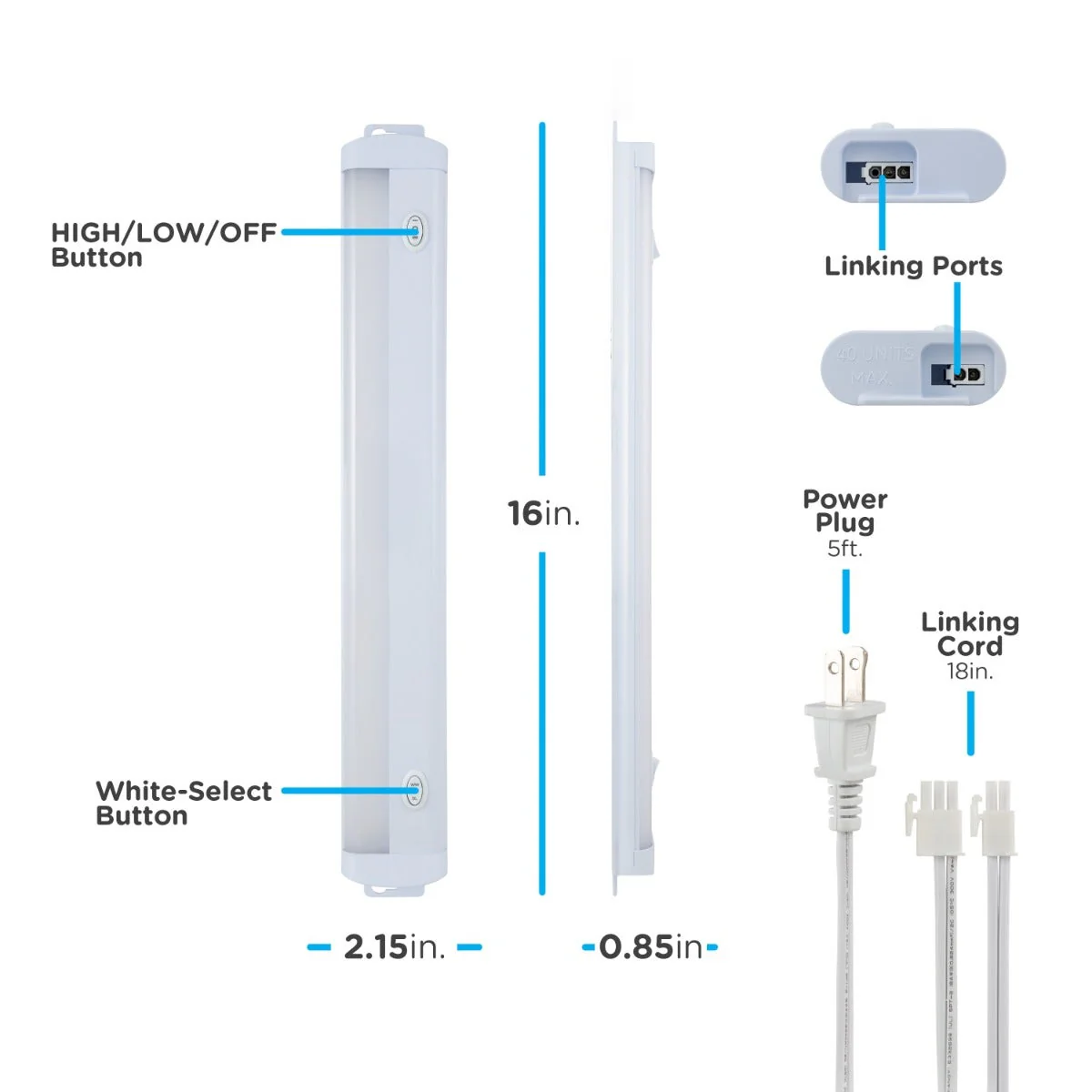 Enbrighten 16in. LED Light Fixture with White Select - Image 2