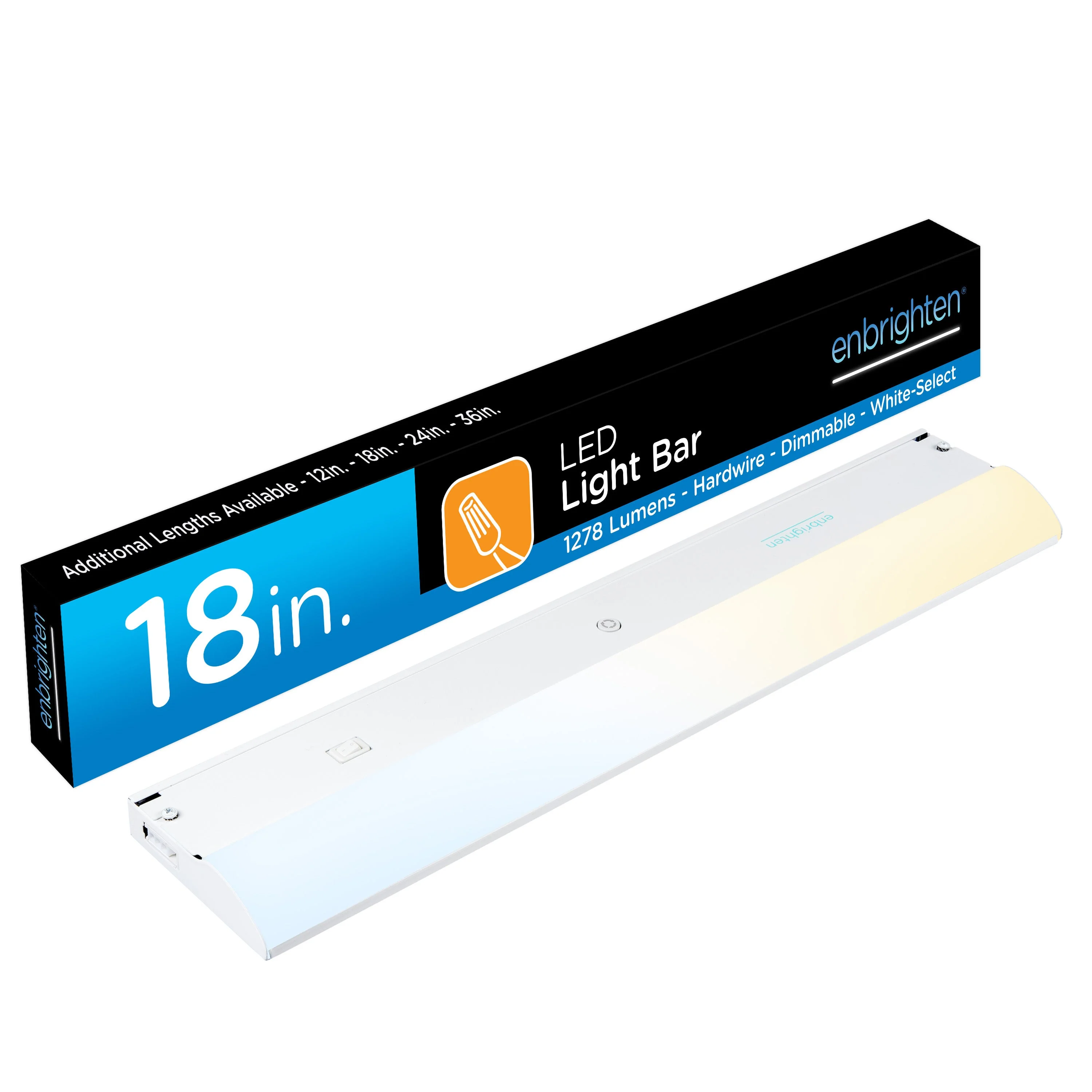 Enbrighten 18in. Direct Wire LED Light Bar, White - Image 2