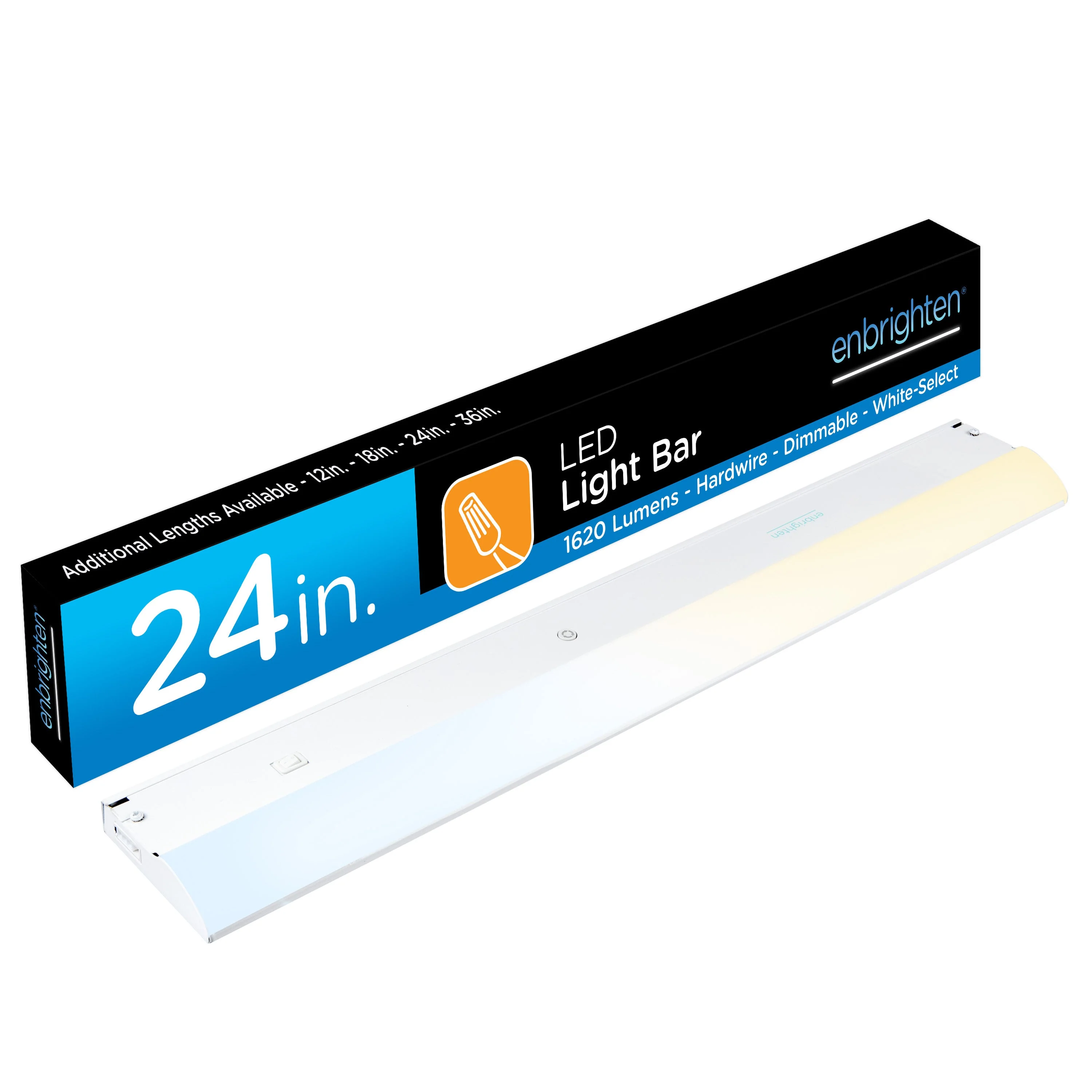 Enbrighten 24in. Direct Wire LED Light Bar, White - Image 2