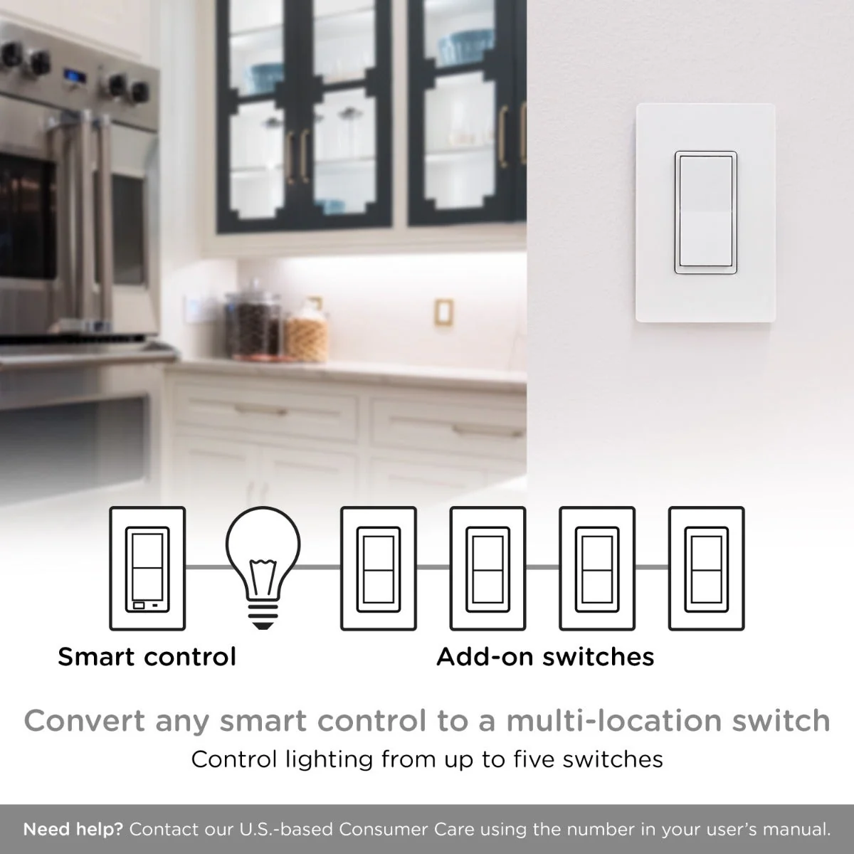 Enbrighten Add-On Switch with QuickFit™ and SimpleWire™, White - Image 6
