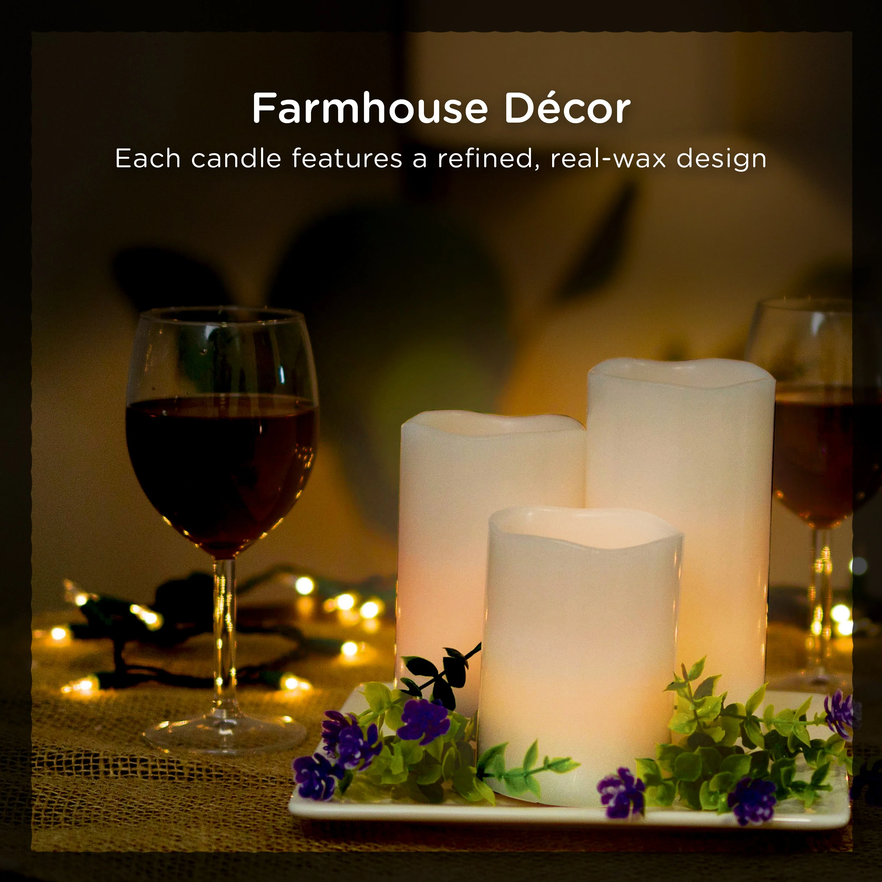 Enbrighten Battery Operated Color-Changing Flameless Flickering LED Candles, 3 Piece Set - Image 4