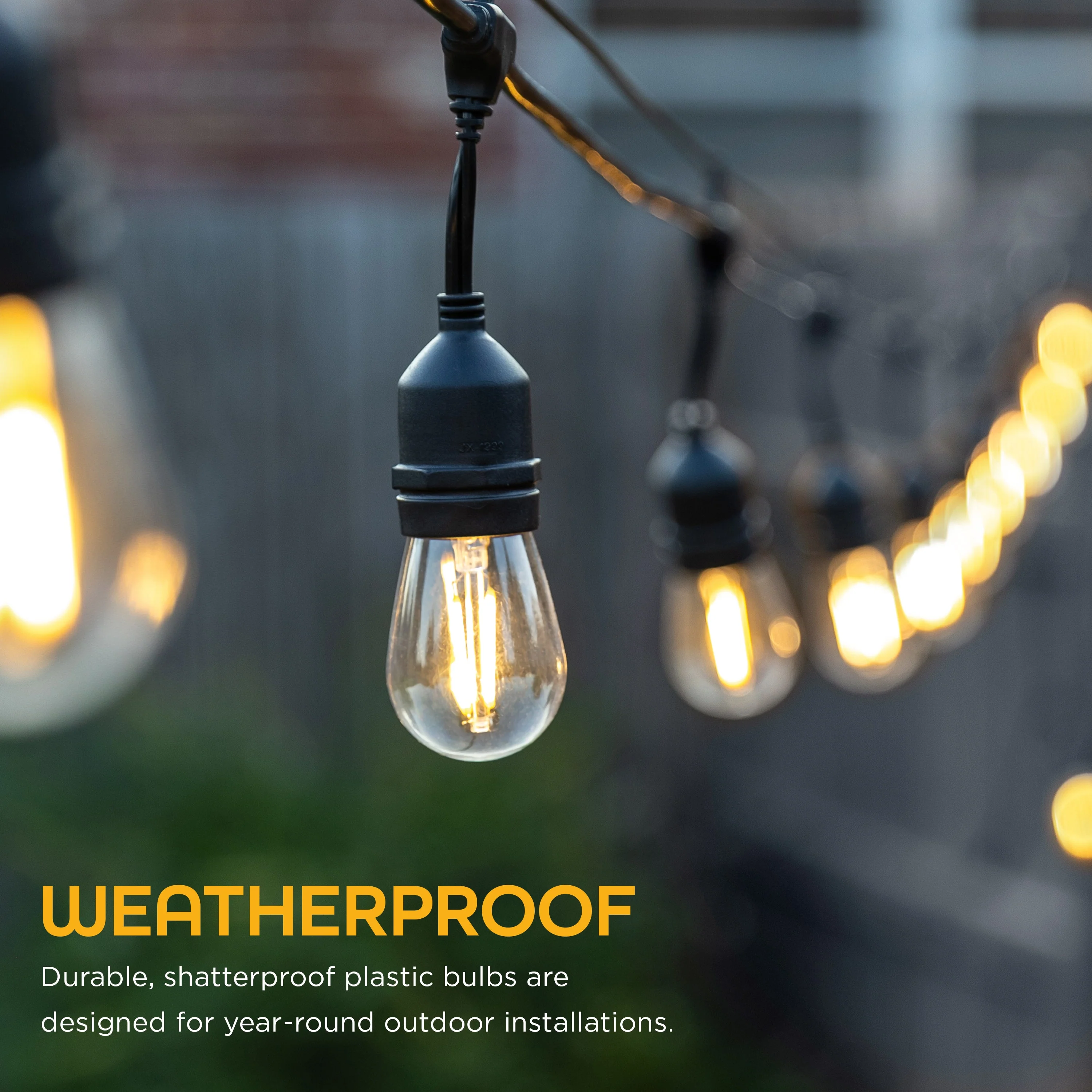 Enbrighten Ecoscapes LED Cafe Lights Replacement Bulbs, 4 Pack - Image 5