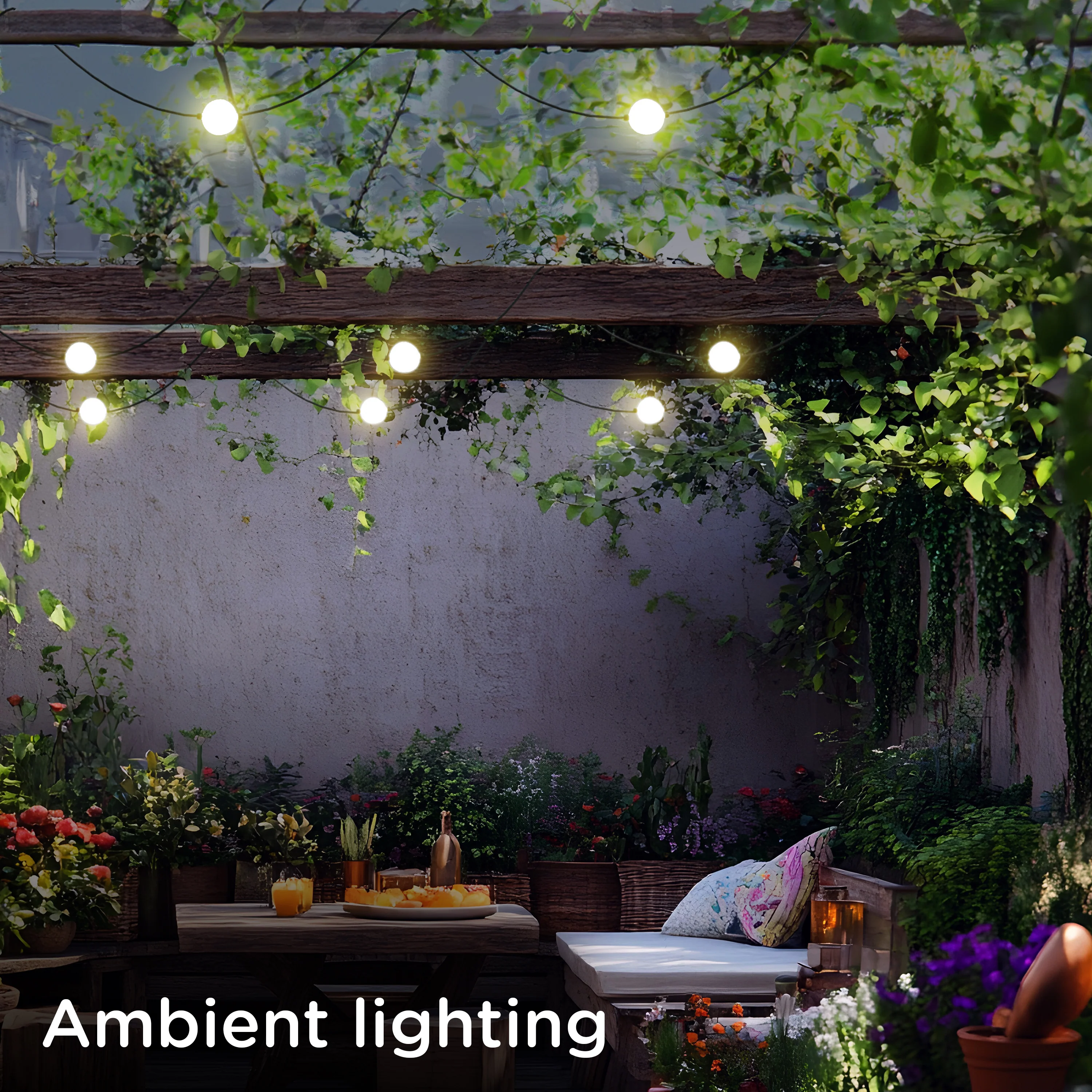 Enbrighten Warm White Globe String Lights 12 Bulbs, 44ft. - Image 5
