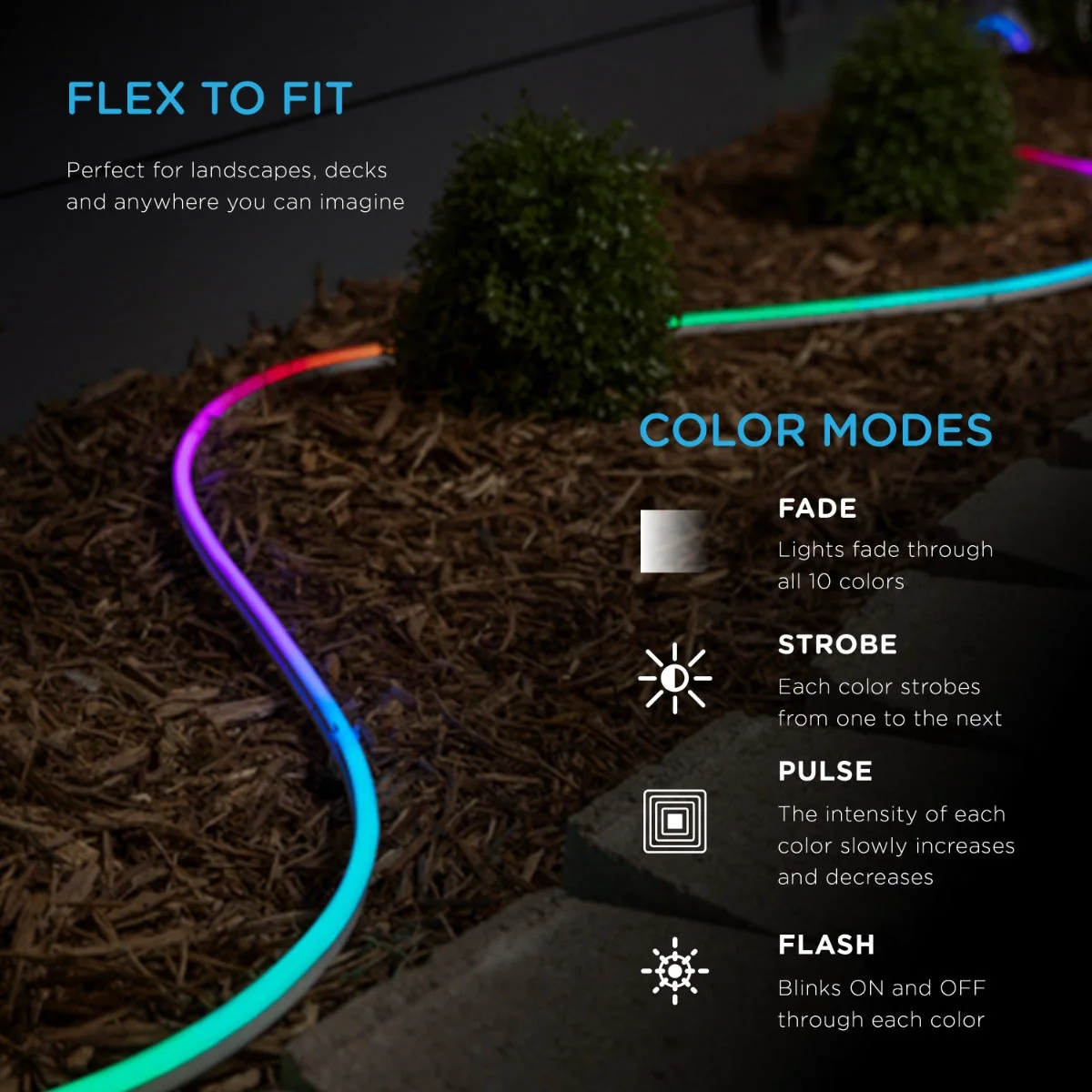Enbrighten Indoor/Outdoor LED Flex Light, 16.5ft., Color Changing - Image 5