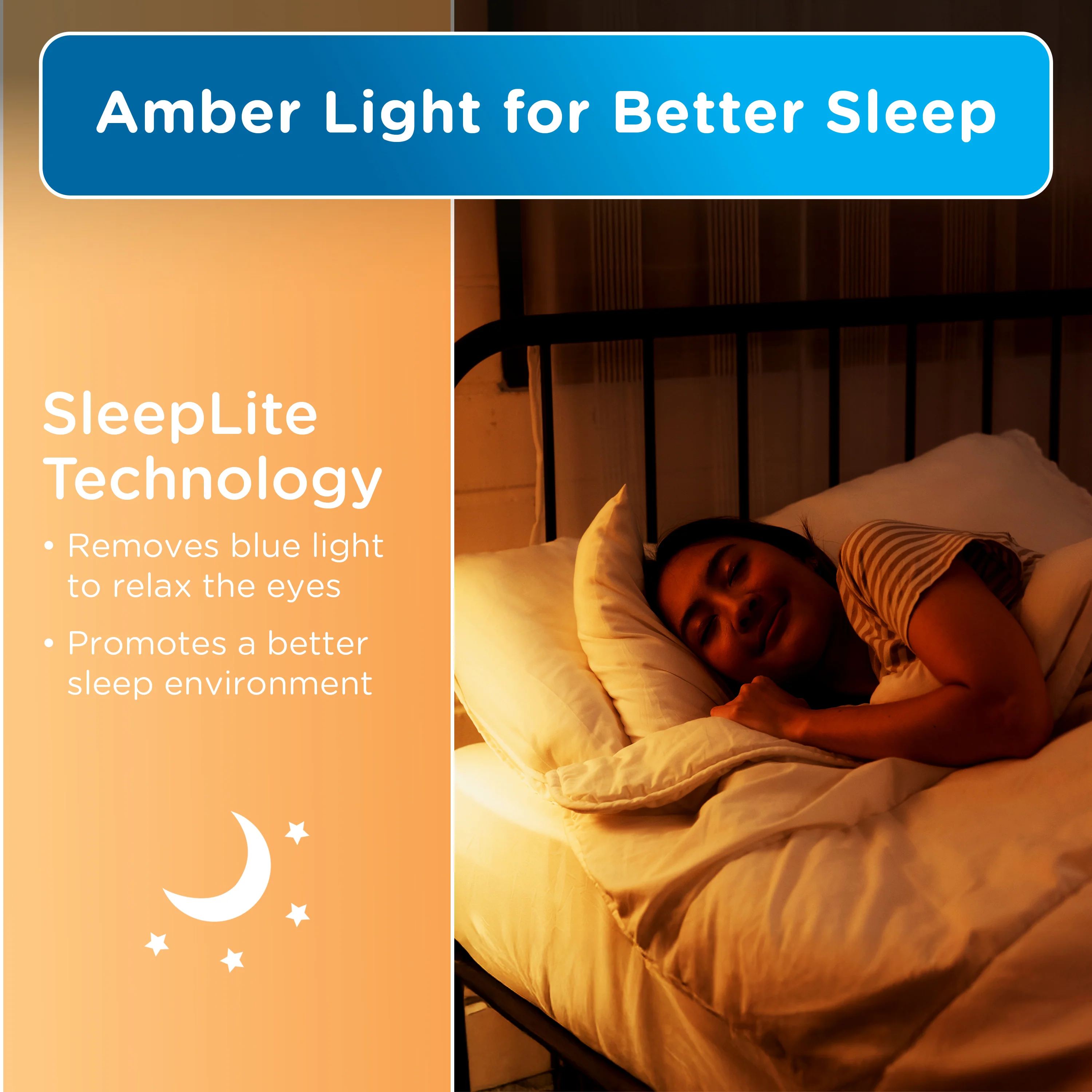 Enbrighten SleepLite Night Light, Motion Select, Motion-Boost, Amber LED, Coverlite, Backlit, White - Image 2
