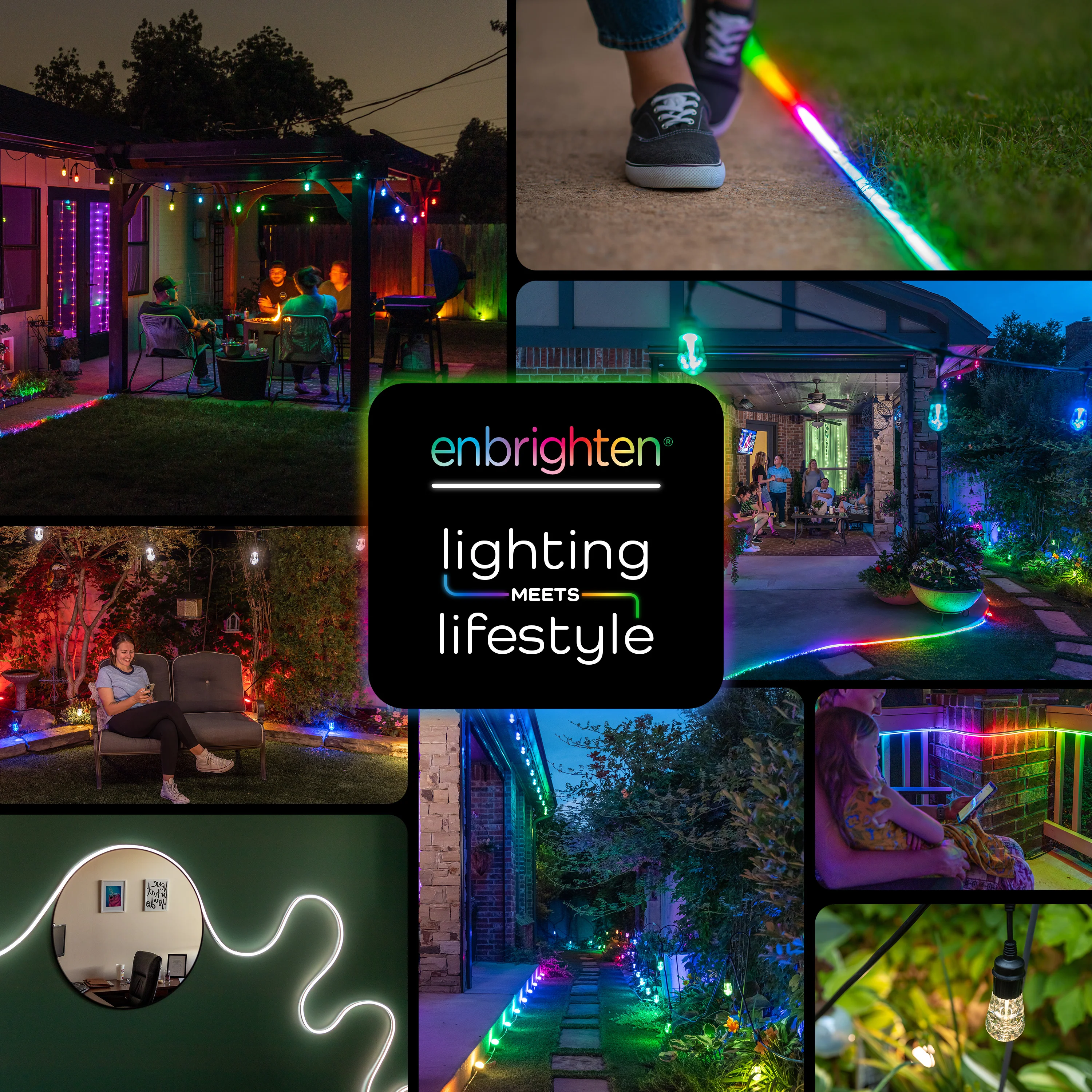 Enbrighten Smart Wi-Fi LED Café Lights, 10 Bulbs, 20ft. - Image 6