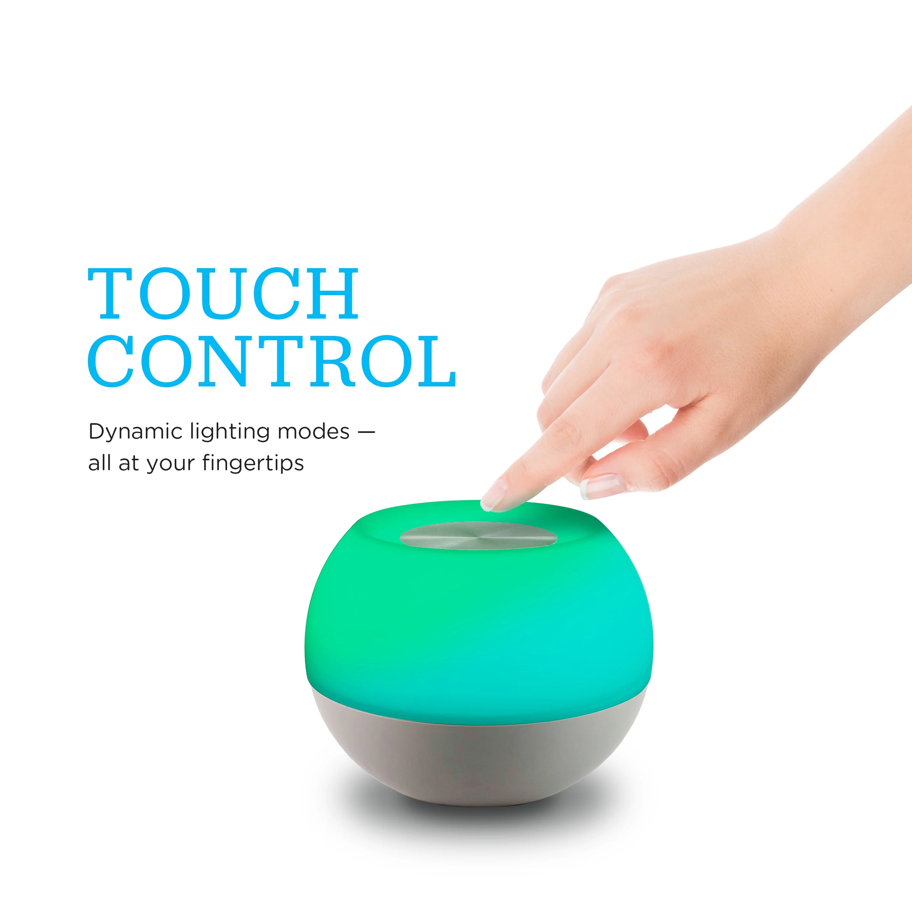 Enbrighten USB-Powered Color-Changing Tabletop LED Mini Bowl Night Light, Gray - Image 4