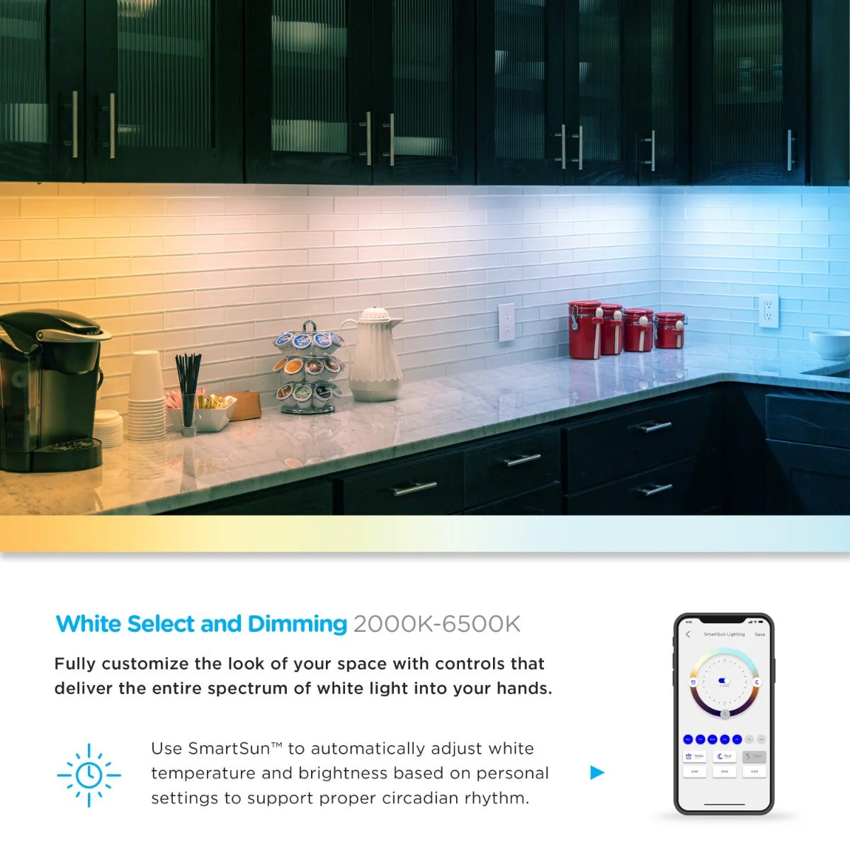 Enbrighten VIBE 24in. LED WiFi Light Fixture, White - Image 4