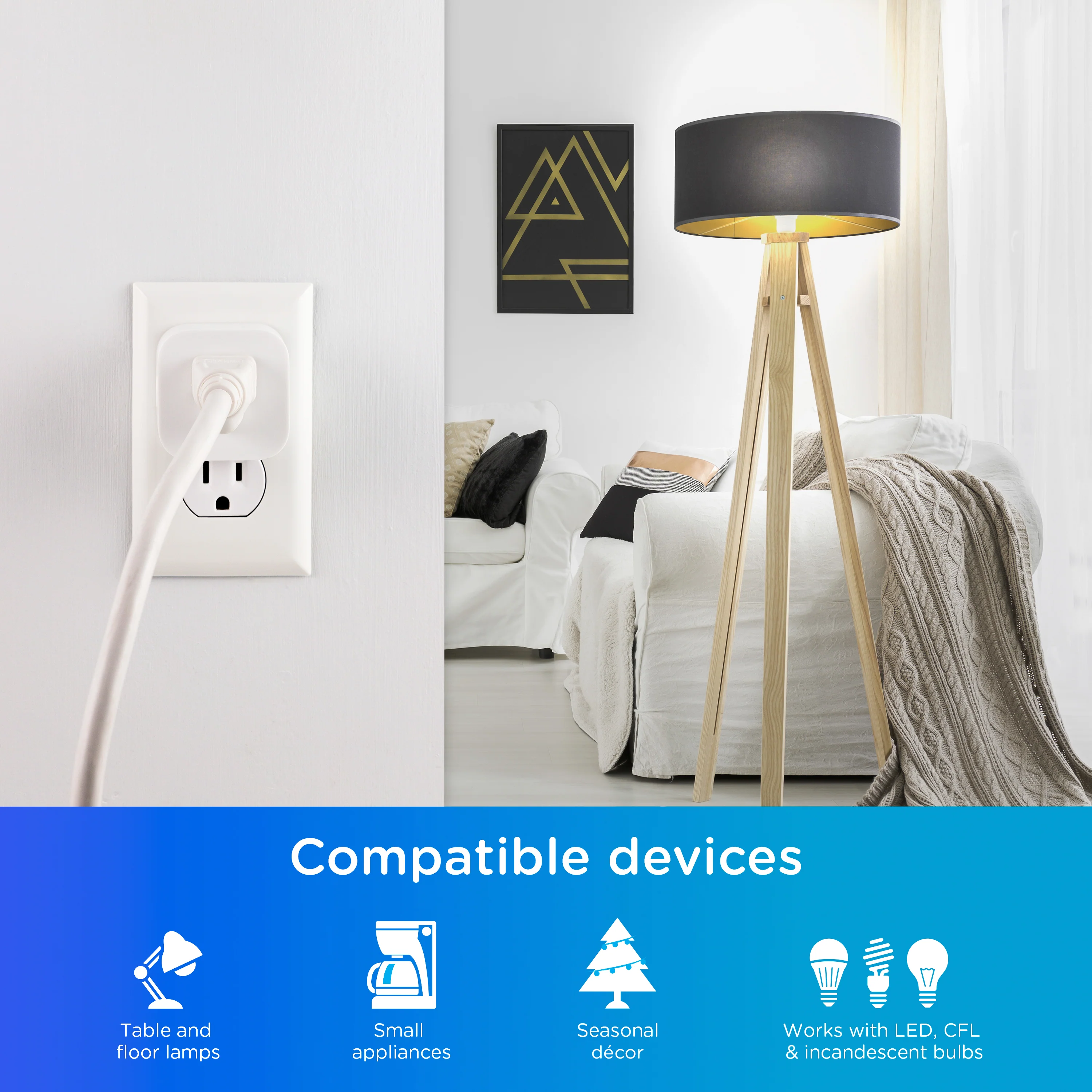 Enbrighten VIBE Indoor Single-Outlet Wi‑Fi Matter Smart Plug, 4 Pack - Image 7