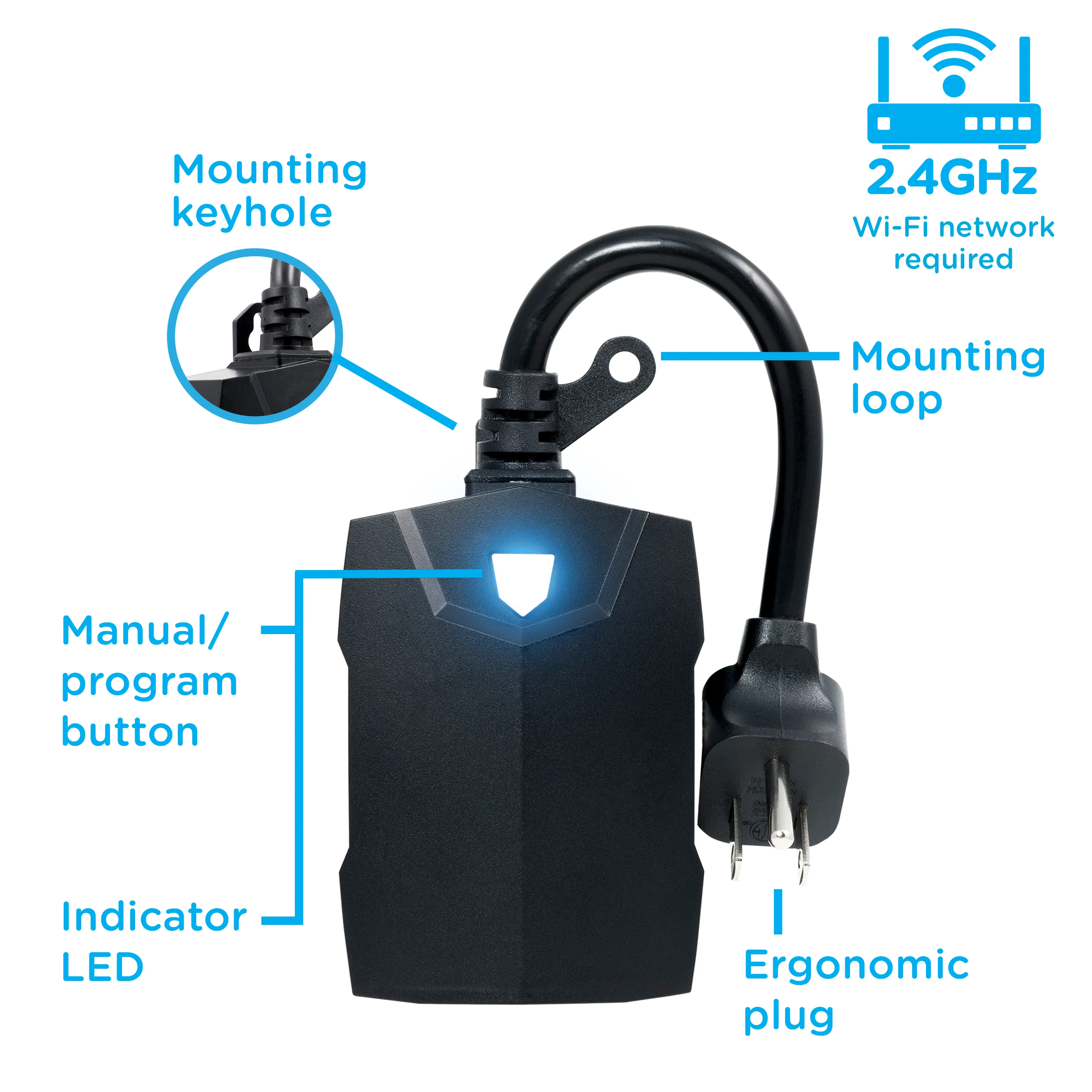 Enbrighten Vibe Outdoor Dual‑Outlet Wi‑Fi Matter Smart Plug - Image 7