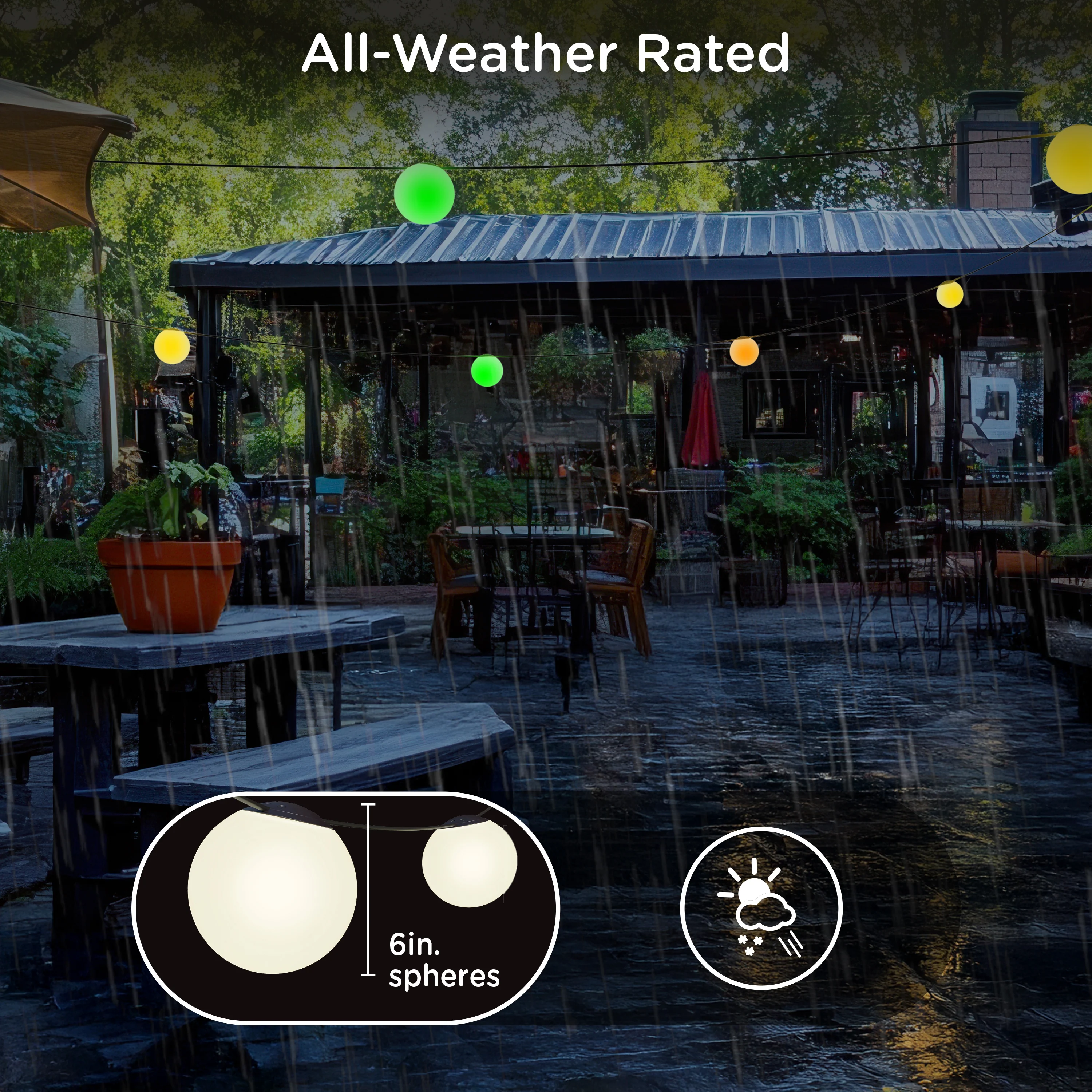 Enbrighten VIBE Wi-Fi Sphere Lights, 12 Lights, 57ft. - Image 4