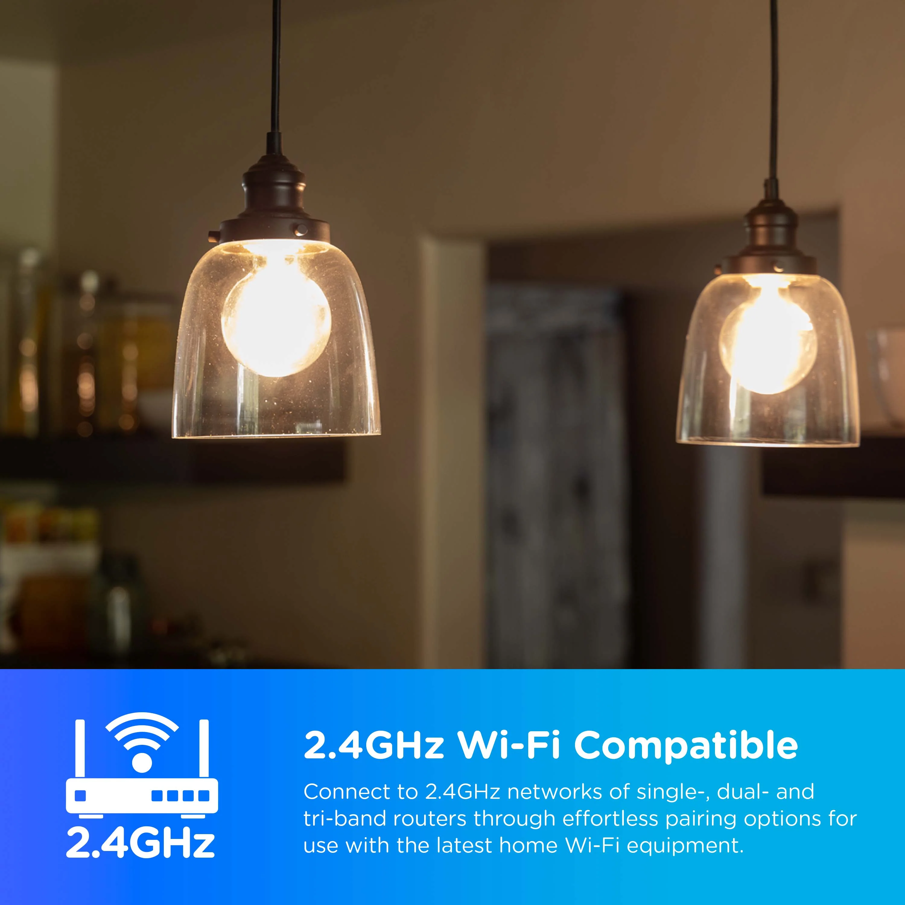Enbrighten Wi-Fi Smart LED Bulb, Filament G25, Dimmable - Image 2