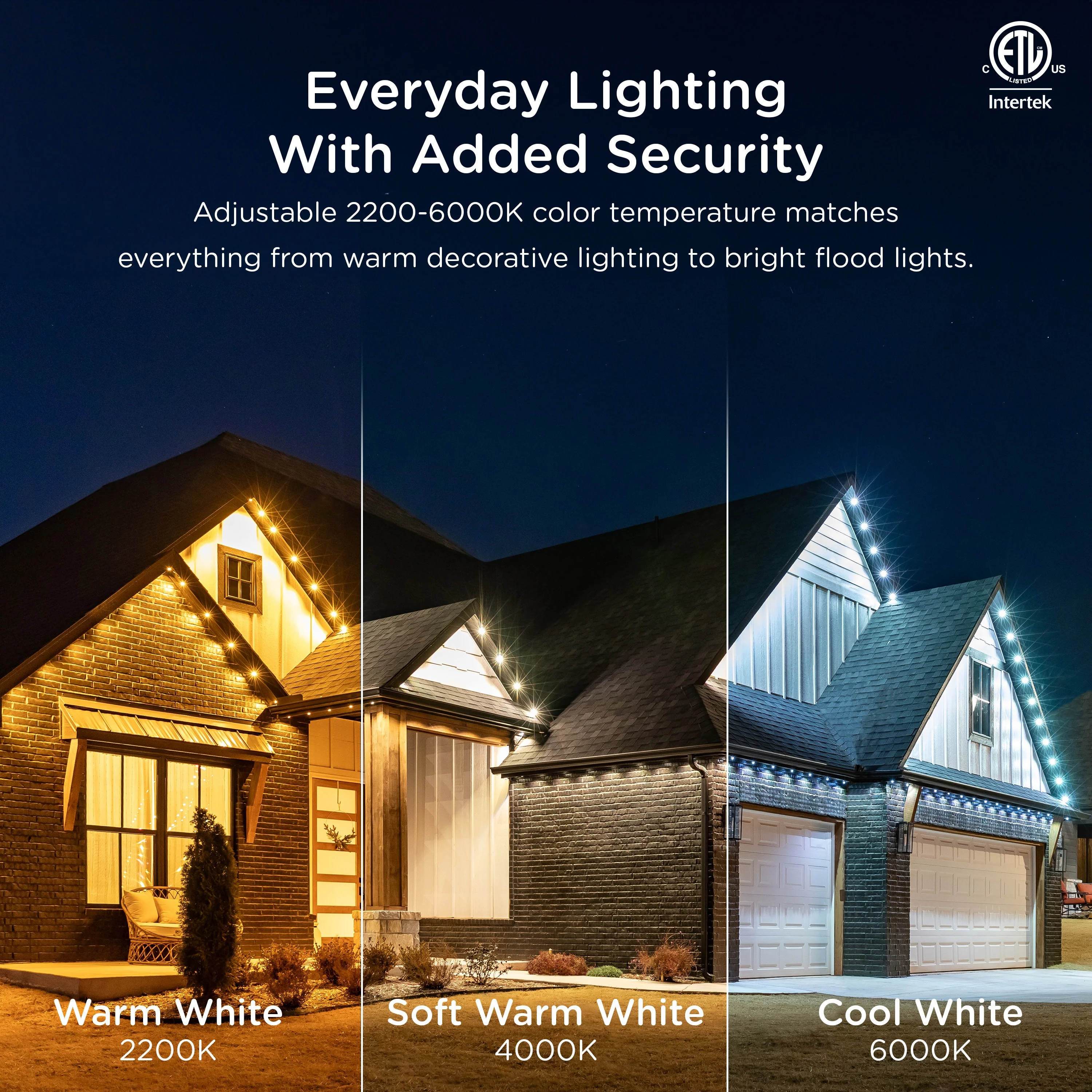 Enbrighten WiFi VIBE Color-Changing Permanent Outdoor Eternity Eave Lights, 108 Lights, 150ft. White - Image 5