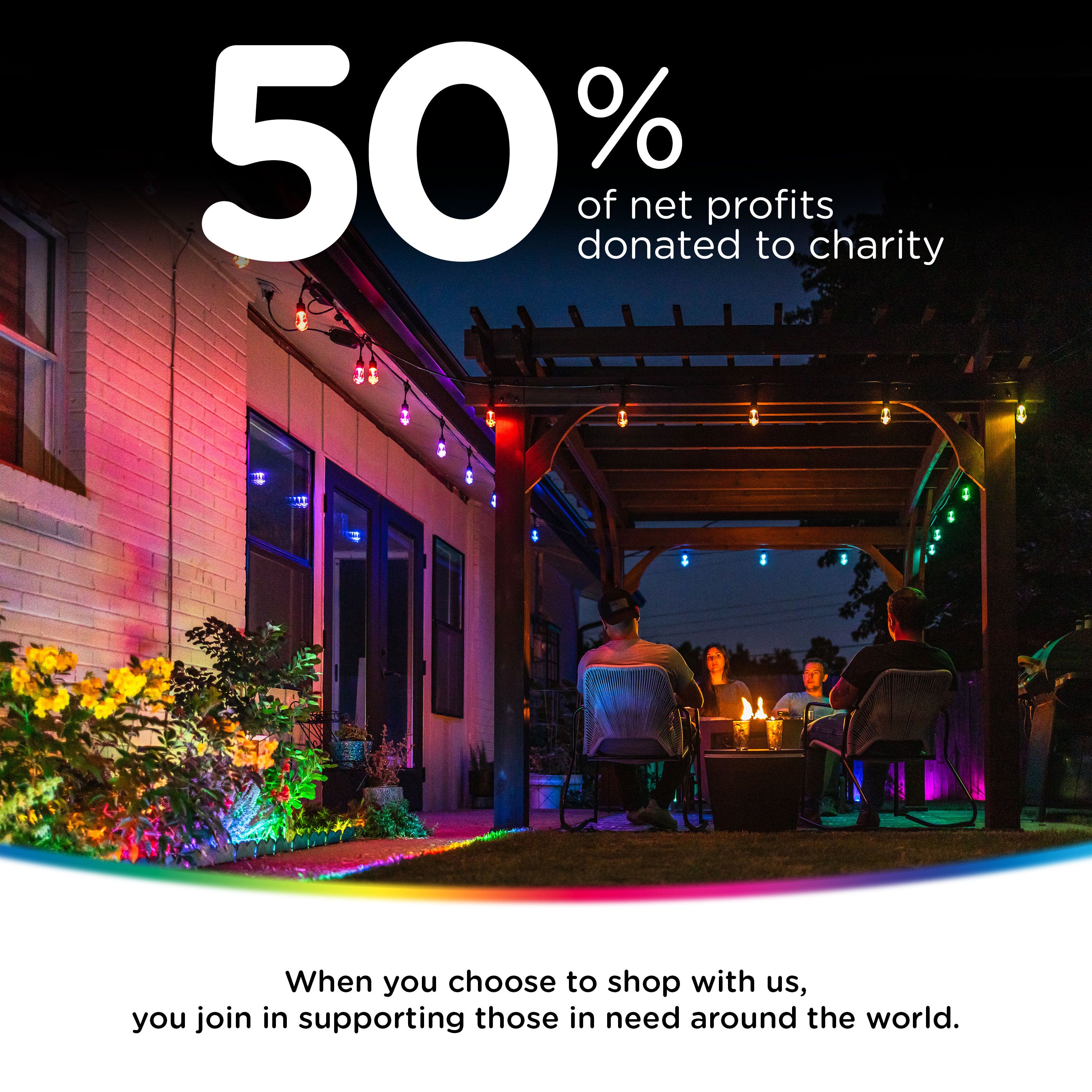 Enbrighten WiFi VIBE Eternity Landscape Lights Extension Light Strand, 16.5ft. Black - Image 4