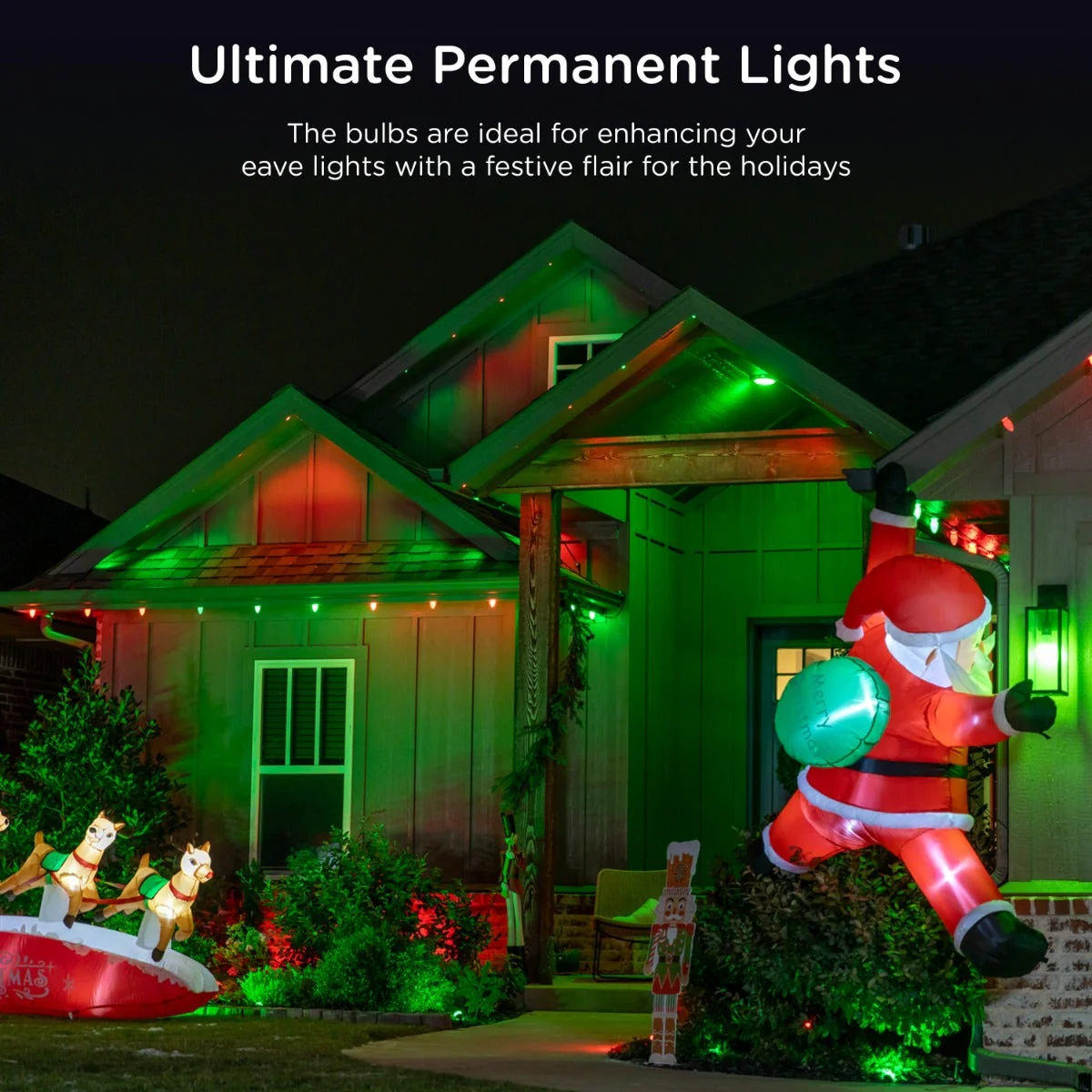 Enbrighten WiFi VIBE Eternity Eave Lights C9 Bulb Covers, 12 Pack - Image 4