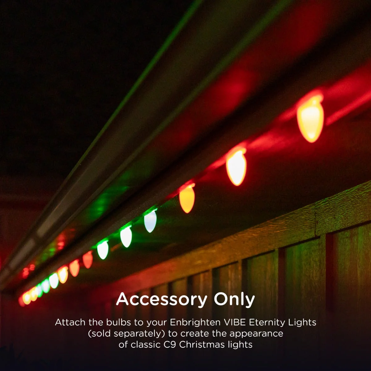 Enbrighten WiFi VIBE Eternity Eave Lights C9 Bulb Covers, 12 Pack - Image 5