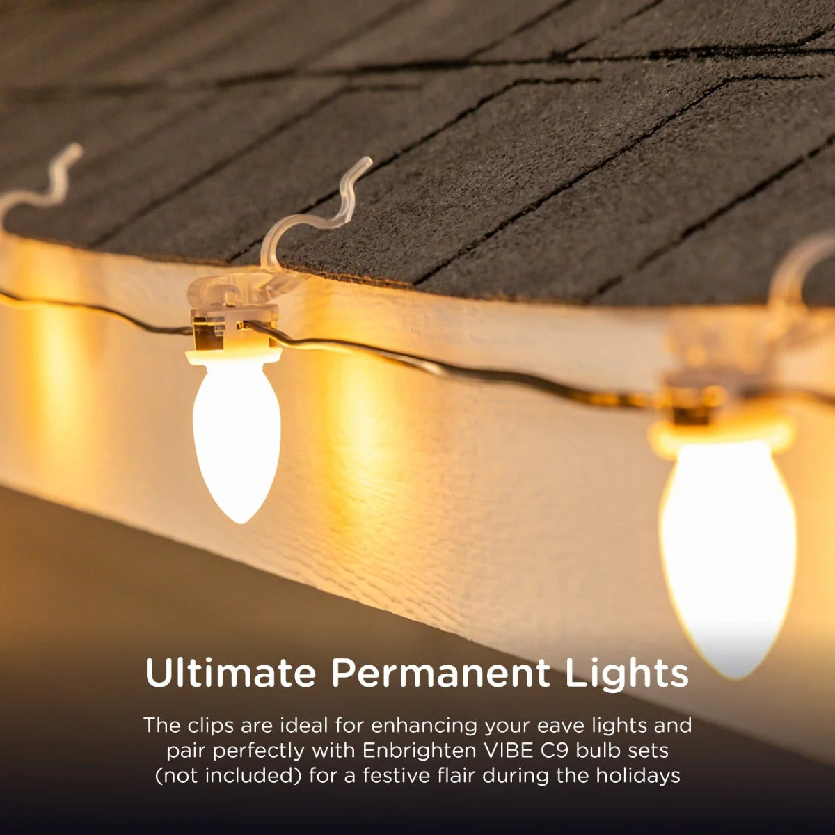 Enbrighten WiFi VIBE Eternity Eave Lights Shingle Clips, 12 Pack - Image 4