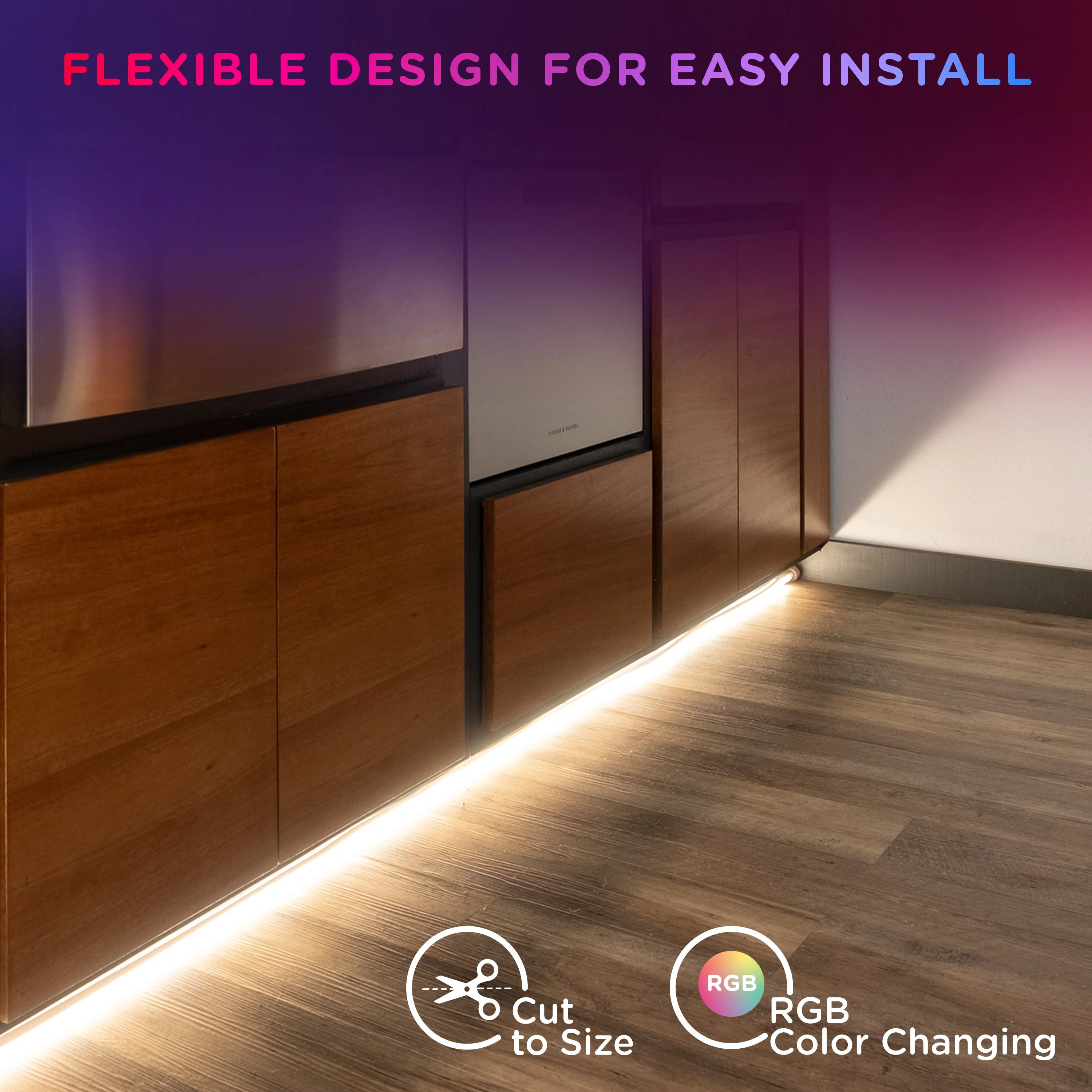 Enbrighten WiFi VIBE Spectrum Indoor Color-Changing LED Strip Lights, 50ft. - Image 6