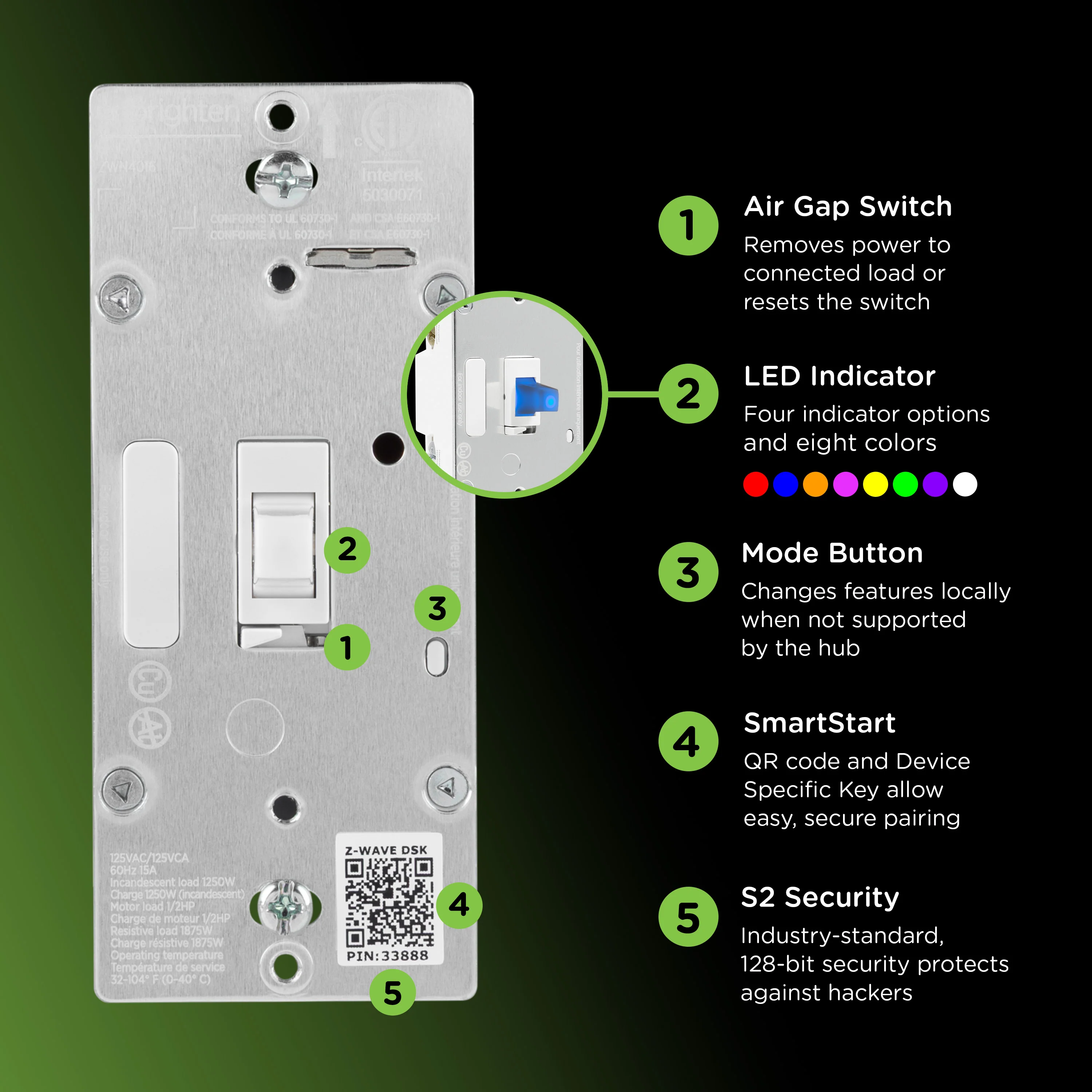 Enbrighten Z-Wave 800 Series In-Wall Smart Switch - Image 4