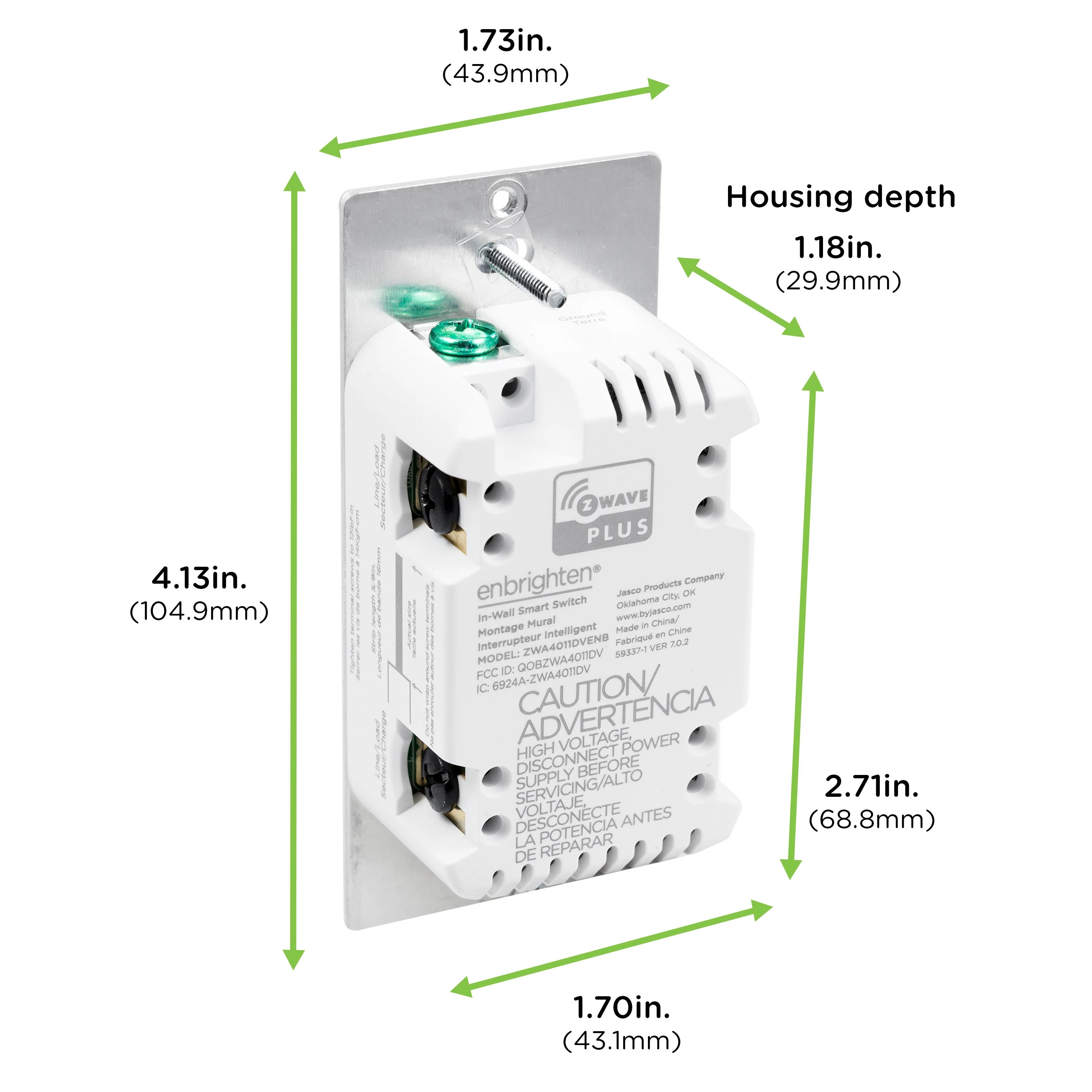 Enbrighten Z-Wave Plus Commercial Grade In-Wall Smart Paddle Switch, 700 Series, White - Image 7