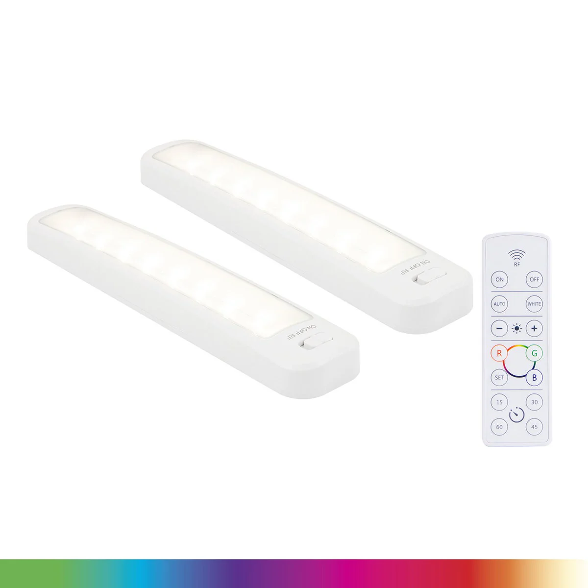 Energizer 12in. Battery Operated Color-Changing LED Light Bar with Remote, 2 Pack, White - Image 8