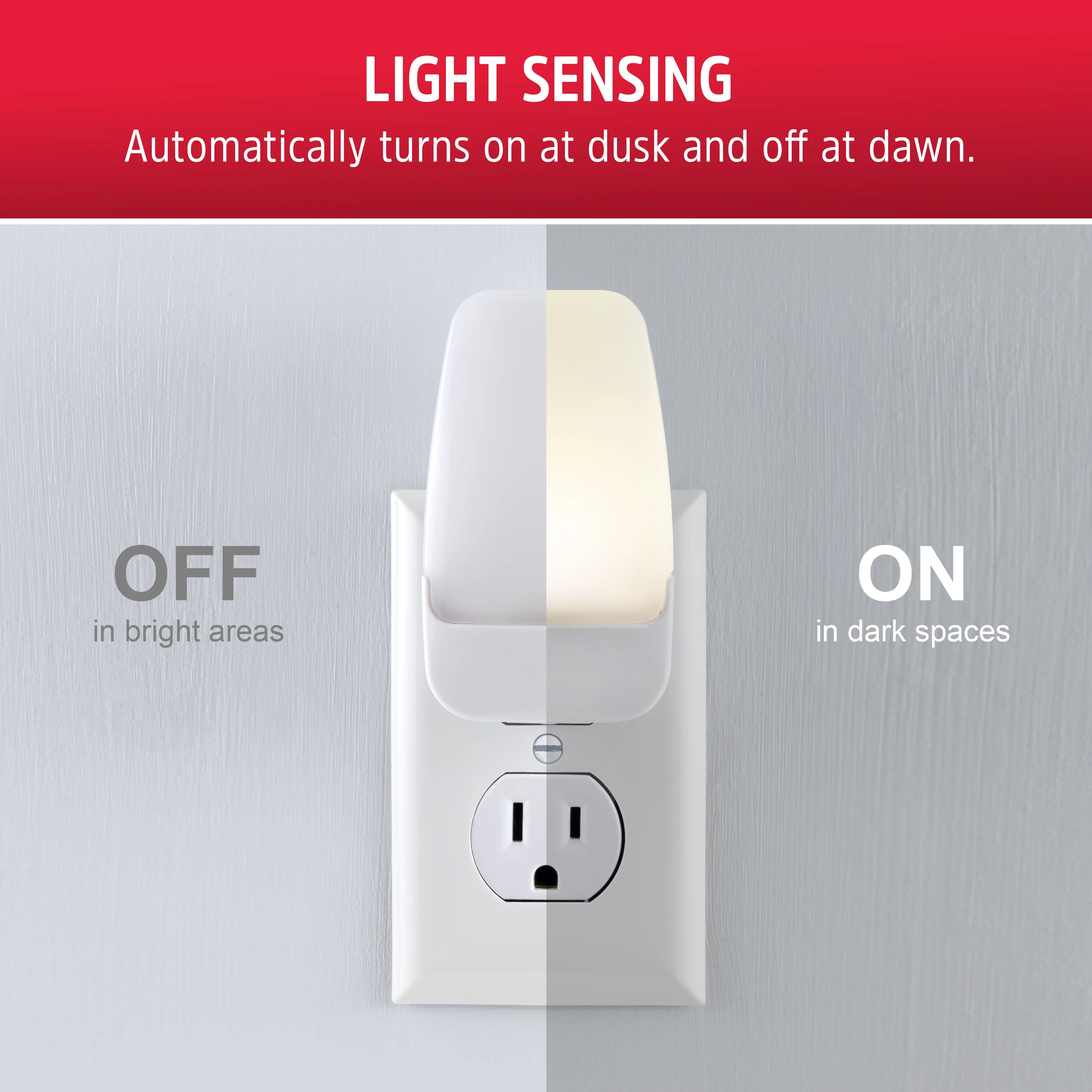 Energizer Night Light, Contempo, Light Sensing, 3000K, White, 2 Pack - Image 3