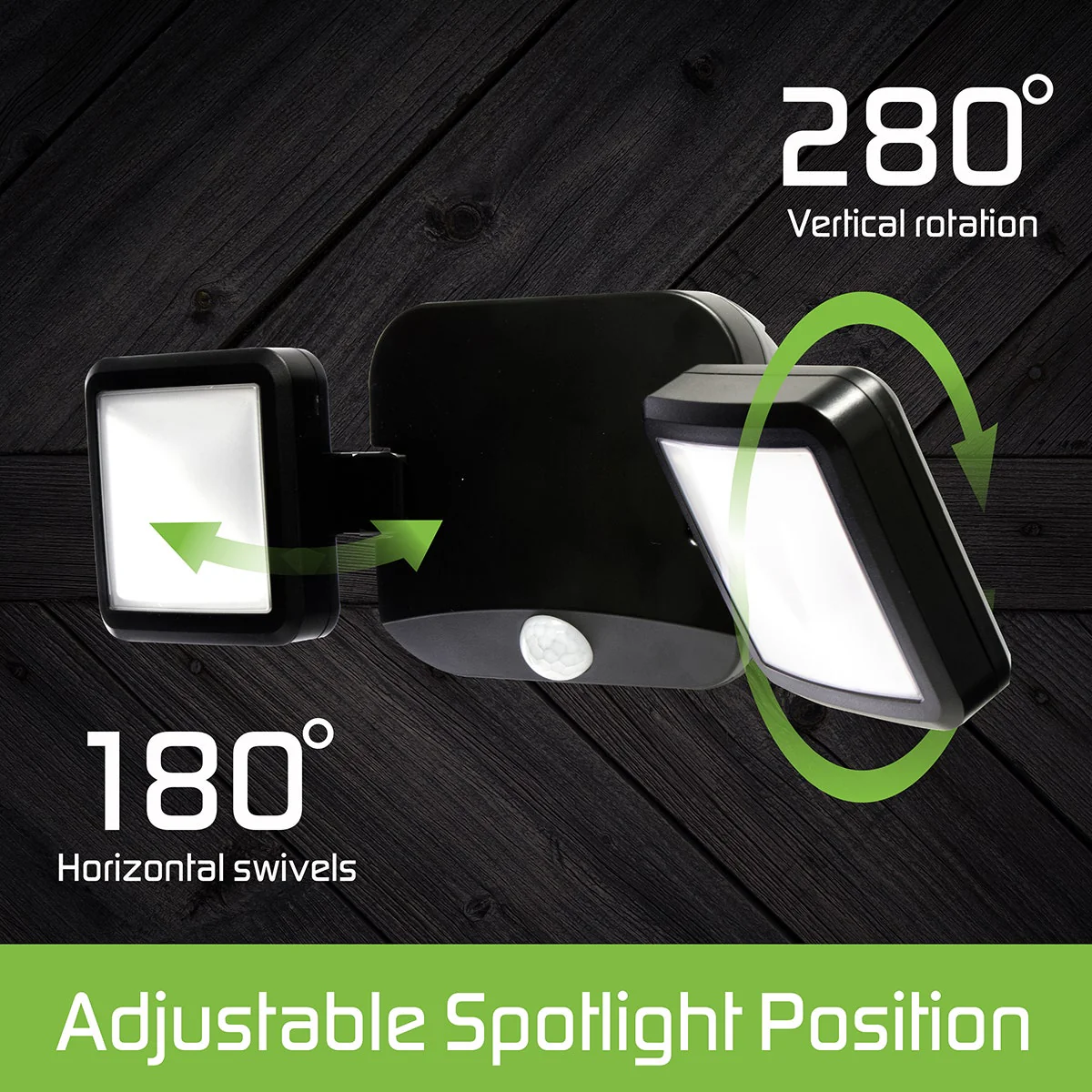 Energizer Outdoor Motion-Sensing LED Dual-Head Security Light, Black - Image 5