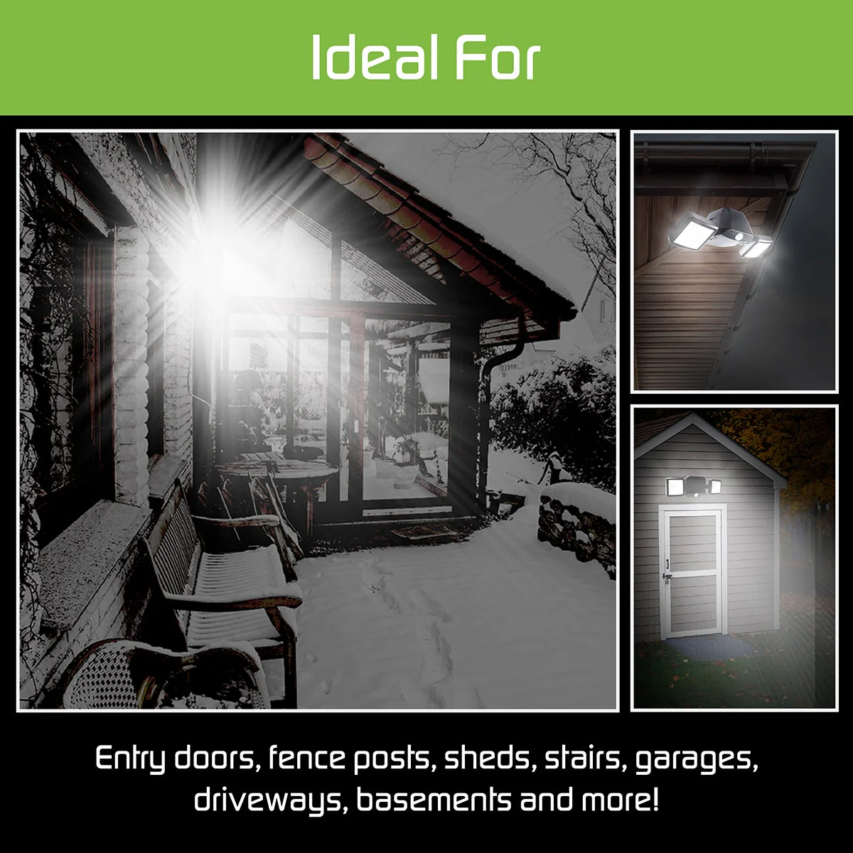 Energizer Outdoor Motion-Sensing LED Dual-Head Security Light, Black - Image 7