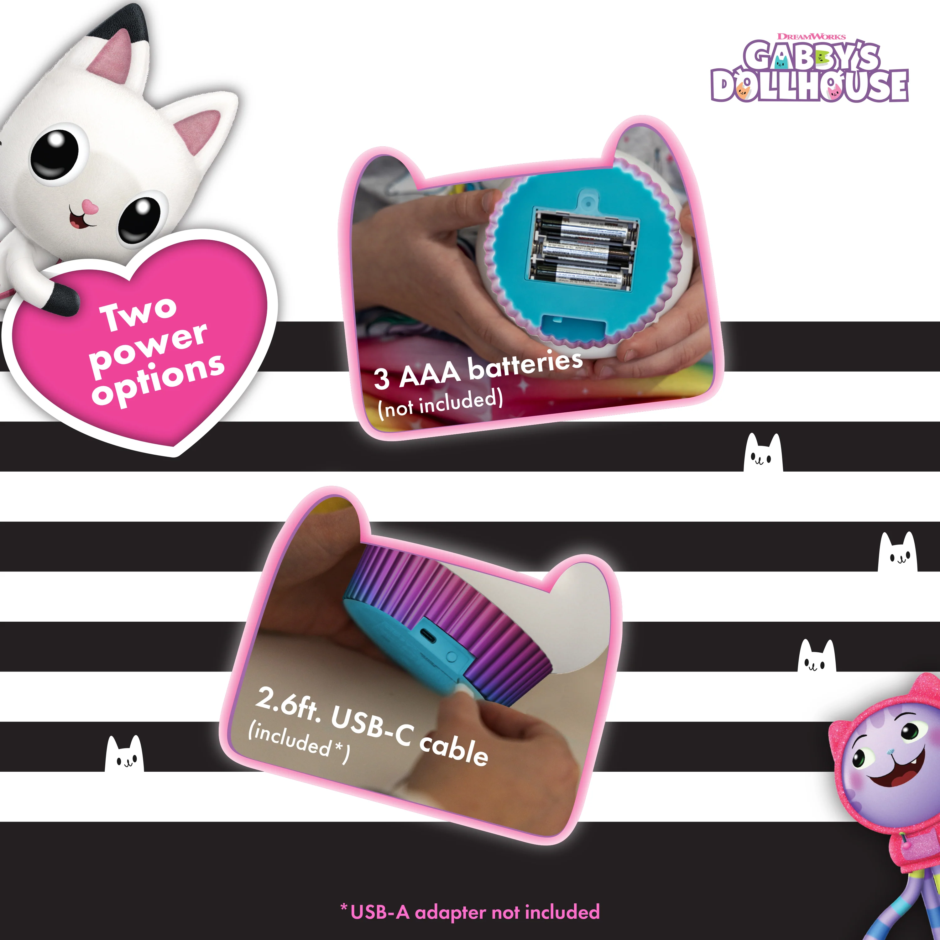Gabby’s Dollhouse Cakey Cat Color-Changing Squish ’ems Light - Image 3