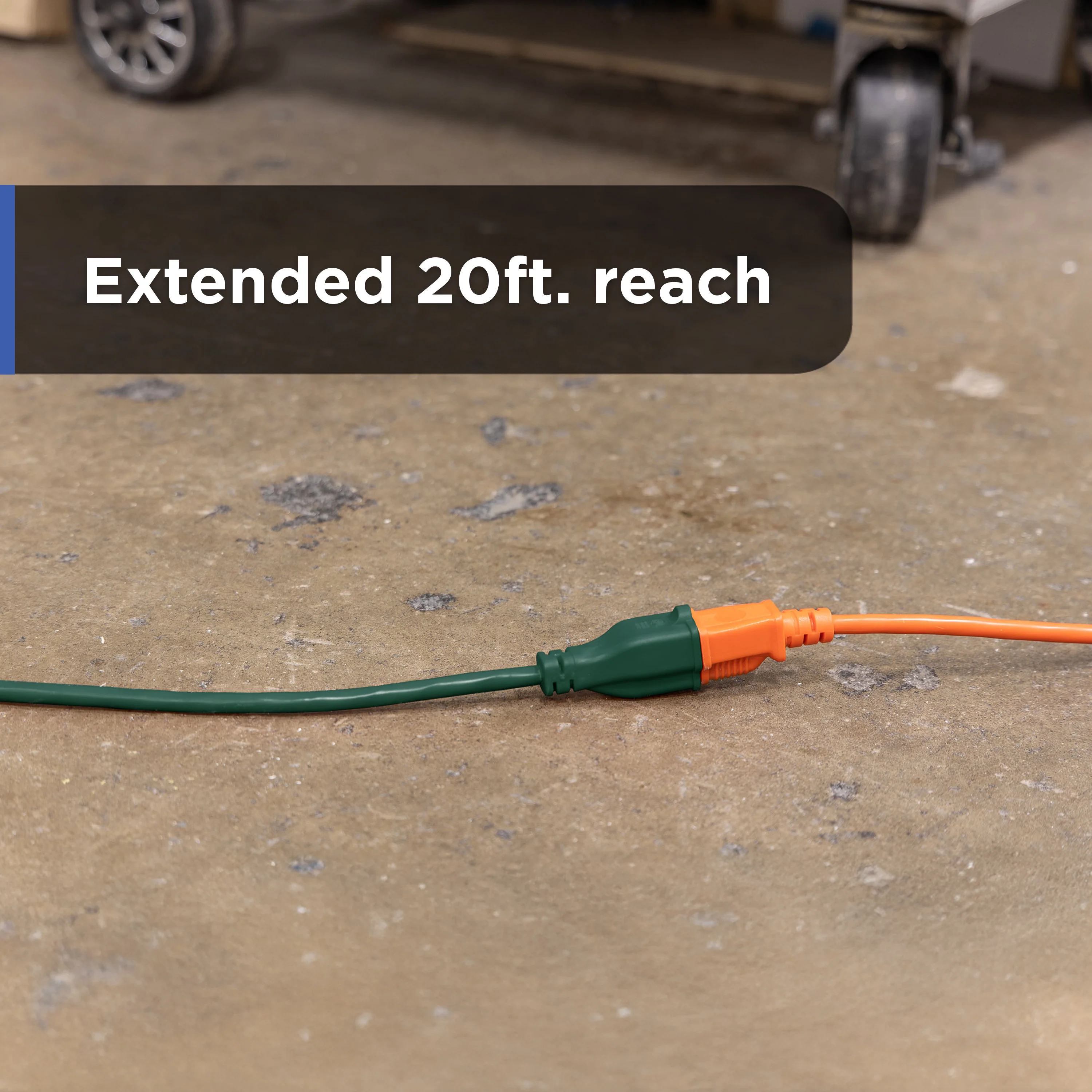 GE 1-Outlet Grounded Extension Cord, Outdoor, 20ft., 16AWG, Green - Image 2