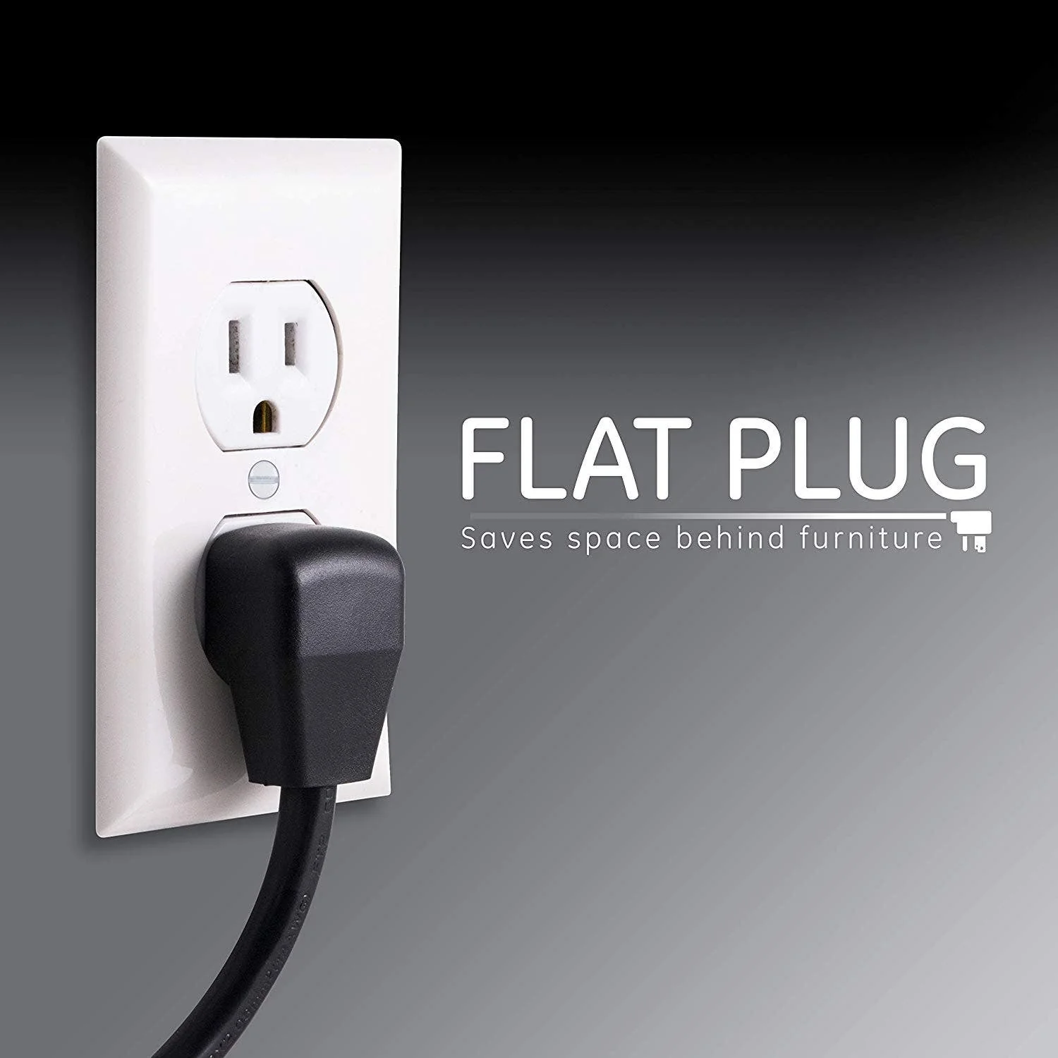GE 12-Outlet 8ft. Surge Protector with 2-USB Tether, Black - Image 7