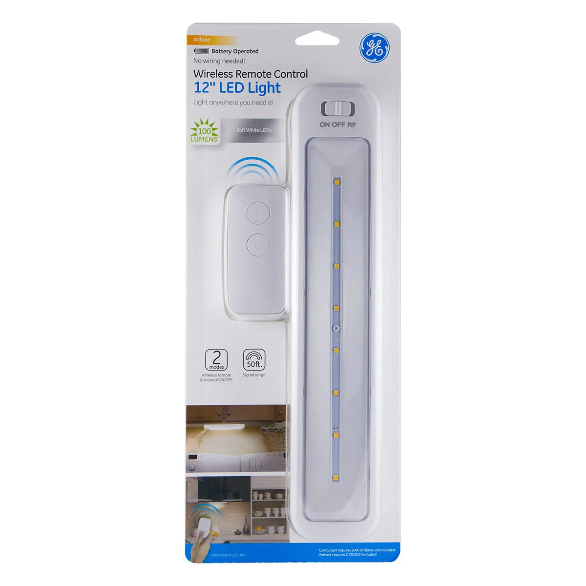 GE 12in. Battery Operated LED Light Bar with Remote, White - Image 15