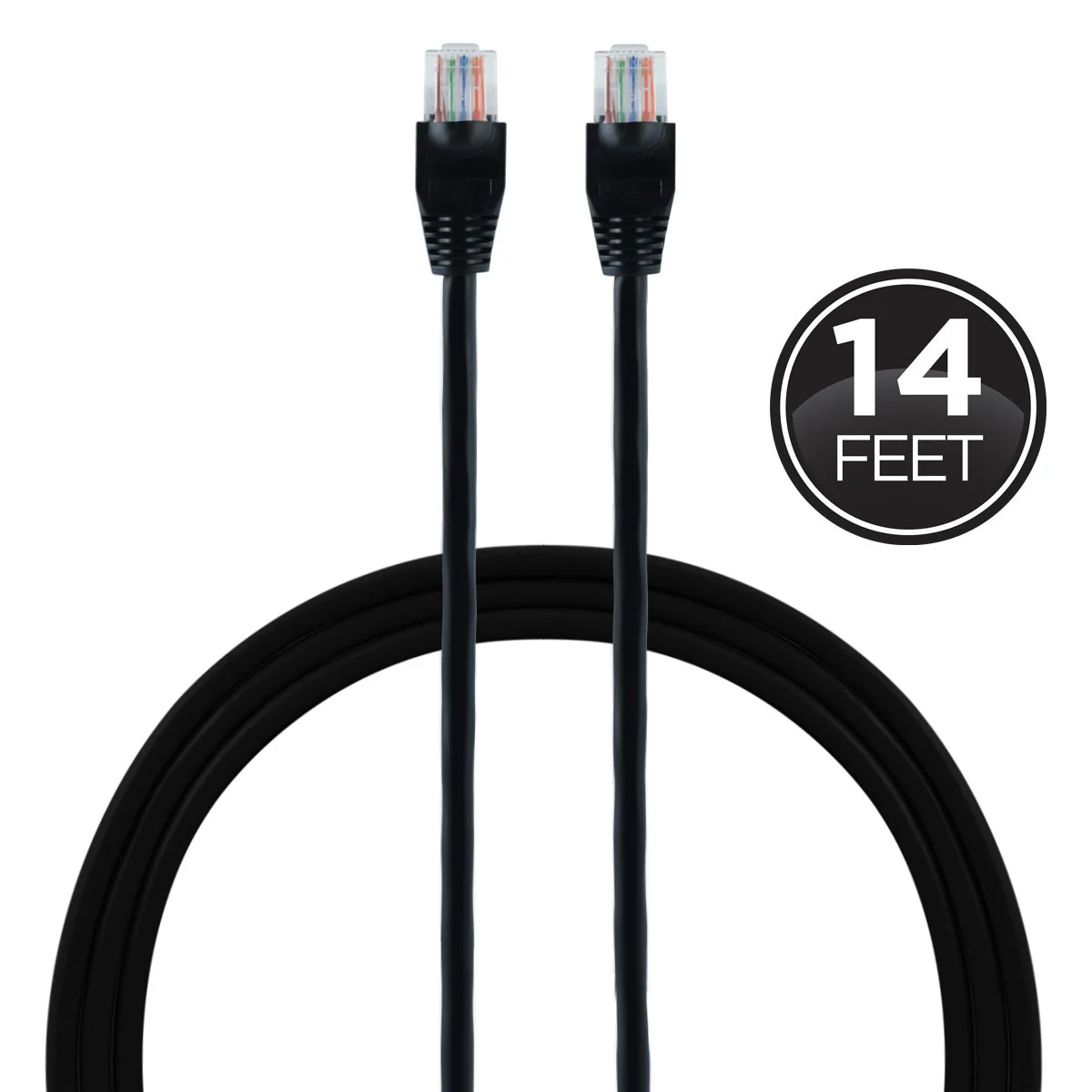 GE 14 ft. Cat 5e Ethernet Cable, Black - Image 3