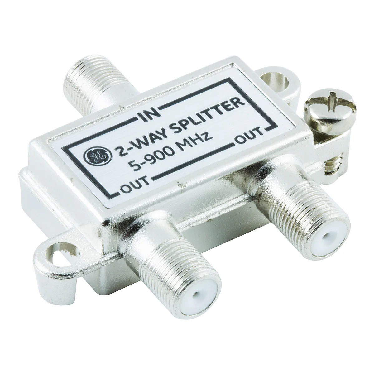 GE 2-Way Signal Splitter, Silver - Image 3