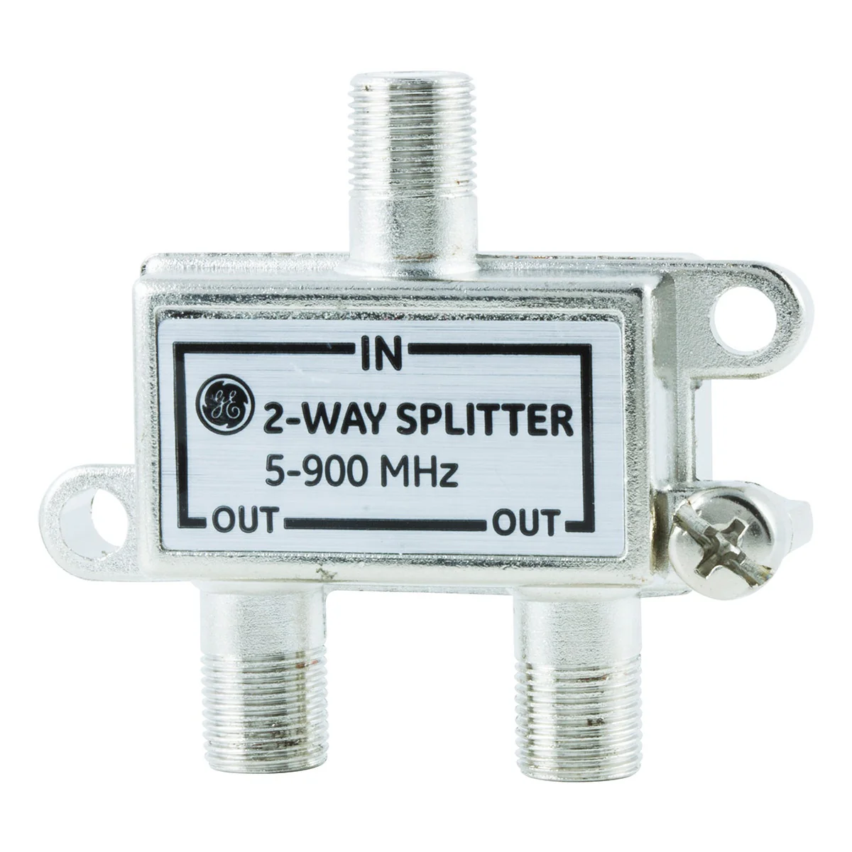 GE 2-Way Signal Splitter, Silver - Image 4