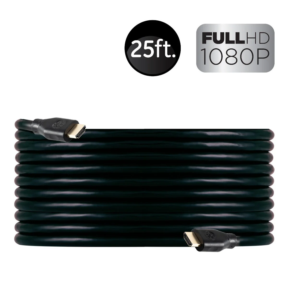 GE 25ft. HDMI Cable with Ethernet, Black - Image 4