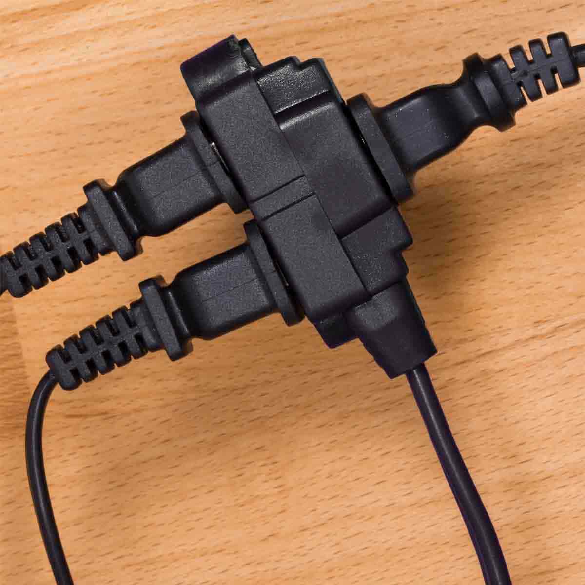 GE 3-Outlet 12ft. Extension Cord with twist-to-Close Outlets, Black - Image 6