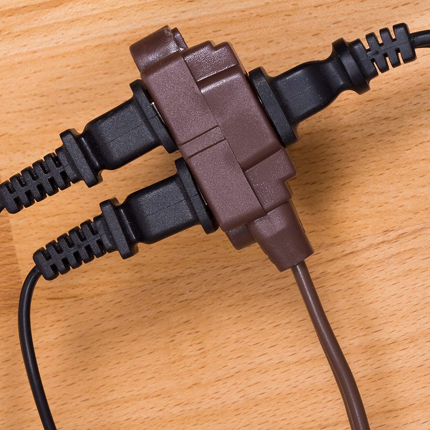GE 3-Outlet 12ft. Extension Cord with Twist-to-Close Outlets, Brown - Image 8