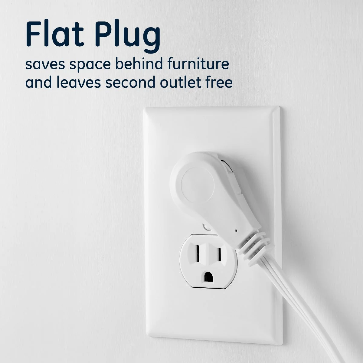 GE 3-Outlet 15ft. Extension Cord with Right-Angle Plug, White - Image 5