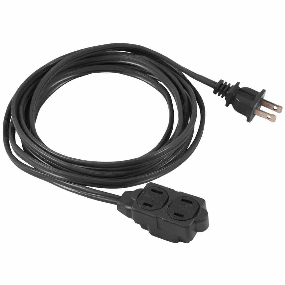 GE 3-Outlet 15ft. Extension Cord with Twist-to-Close Outlets, Black - Image 2
