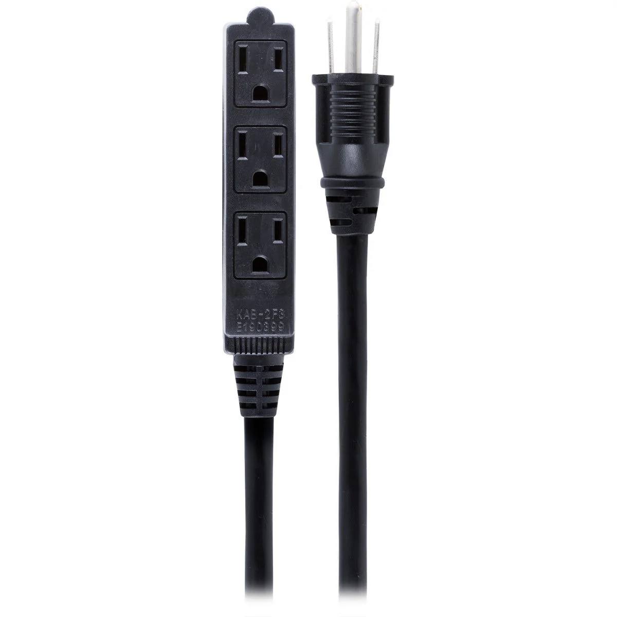 UltraPro 3-Outlet 25ft. Heavy Duty Outdoor Extension Cord, Black - Image 3